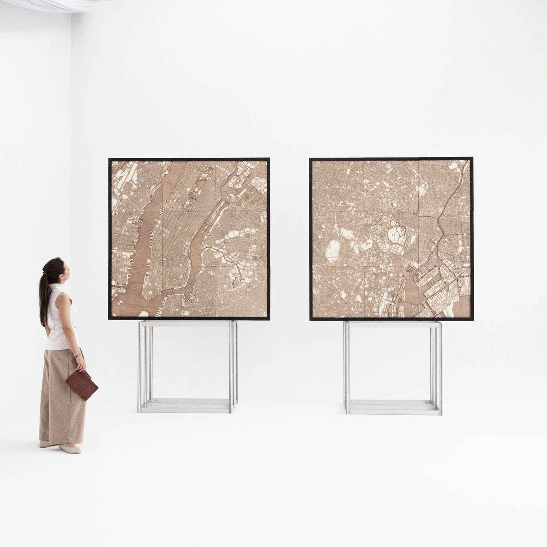 Art Exhibition 'Metropolis' : A Journey Through Hubert Roguski's CityWood Laser Cut Maps