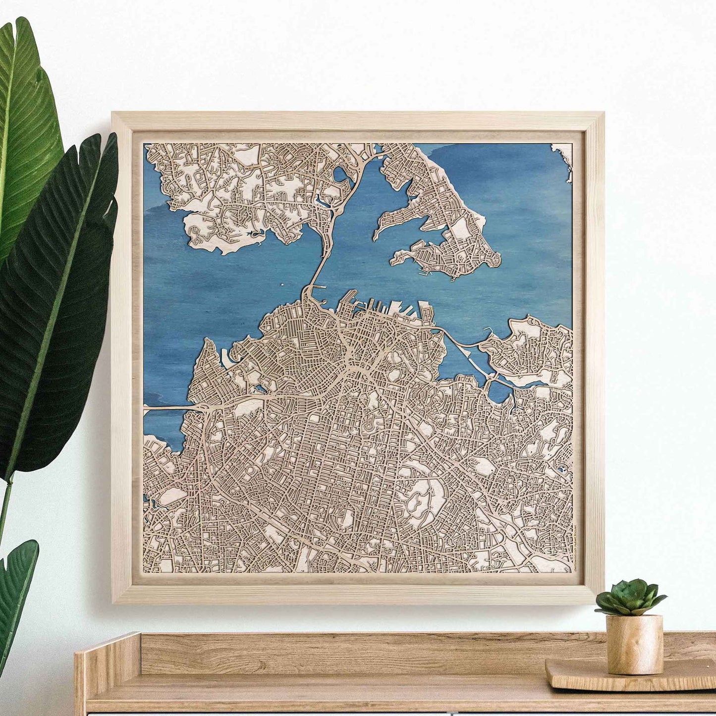 Auckland Wooden Map by CityWood - Custom Wood Map Art - Unique Laser Cut Engraved - Anniversary Gift