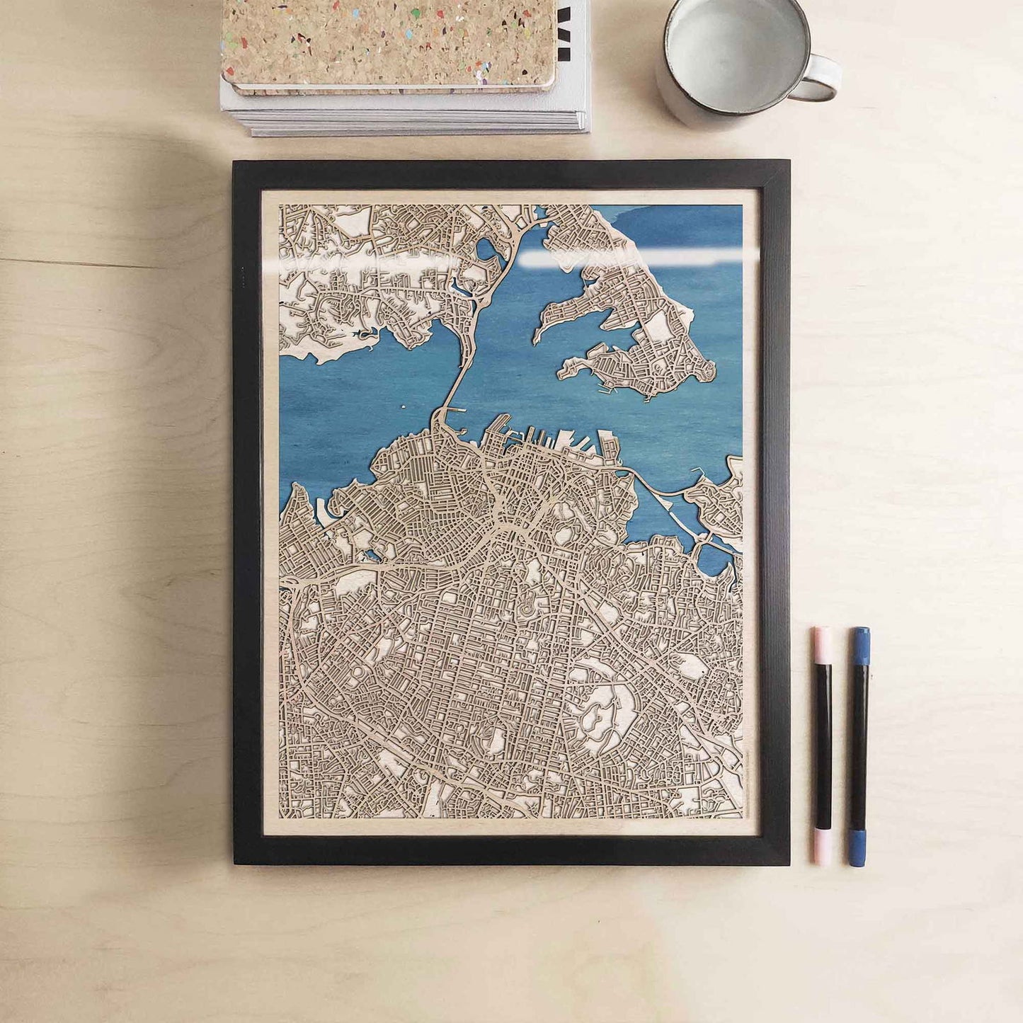 Auckland Wooden Map by CityWood - Custom Wood Map Art - Unique Laser Cut Engraved - Anniversary Gift