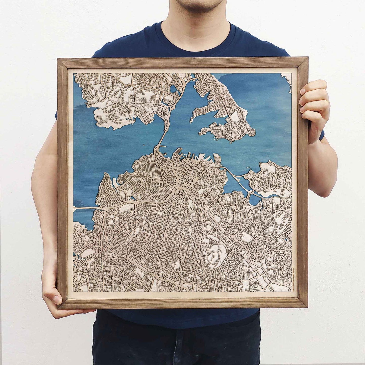 Auckland Wooden Map by CityWood - Custom Wood Map Art - Unique Laser Cut Engraved - Anniversary Gift