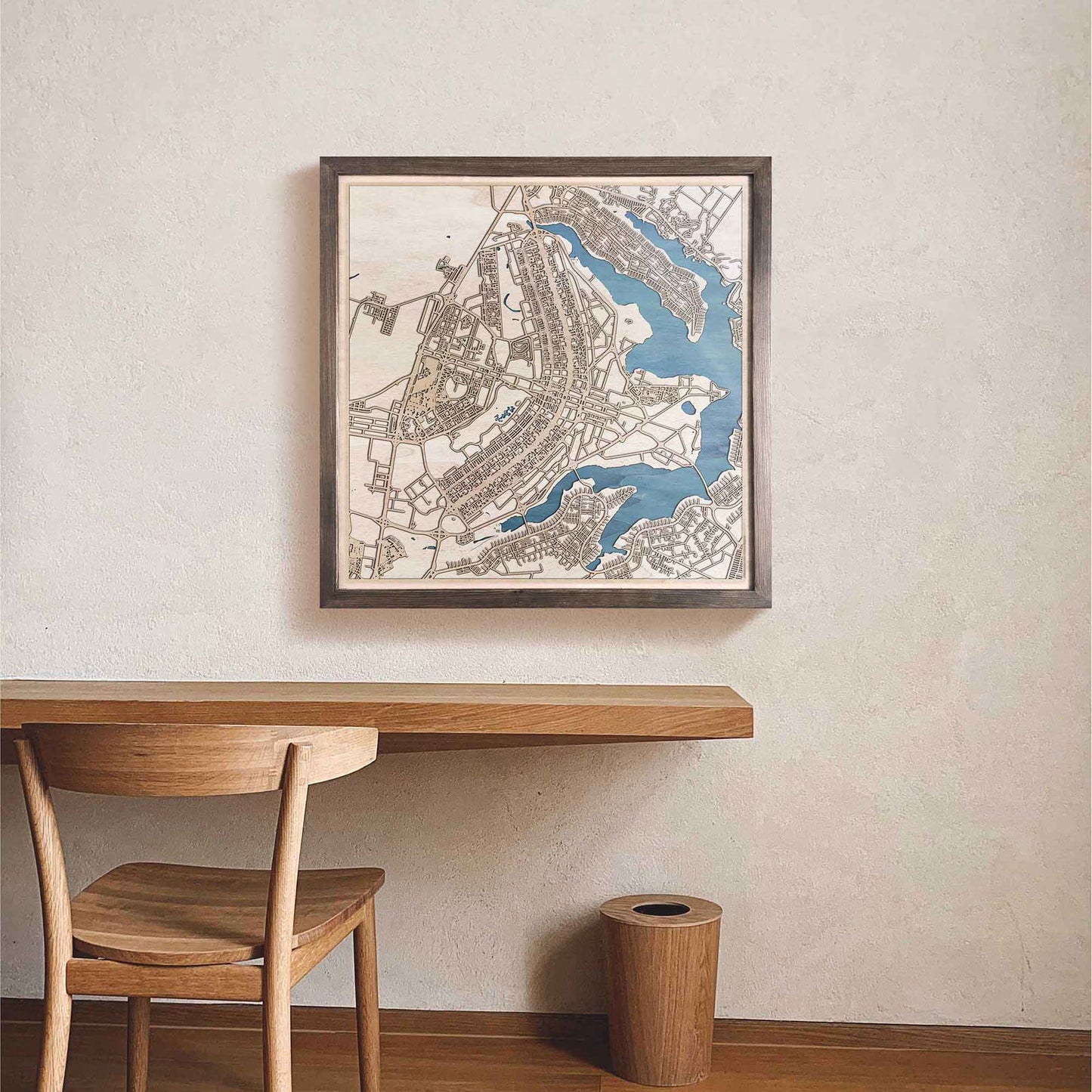 Brasilia Wooden Map by CityWood - Custom Wood Map Art - Unique Laser Cut Engraved - Anniversary Gift
