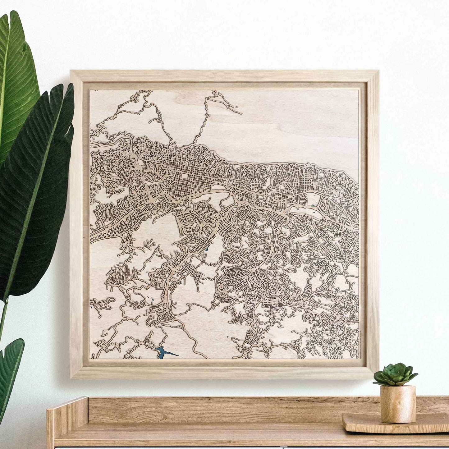 Caracas Wooden Map by CityWood - Custom Wood Map Art - Unique Laser Cut Engraved - Anniversary Gift