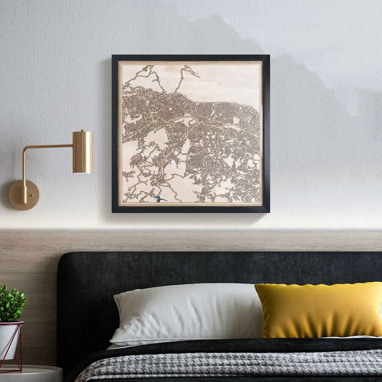 Caracas Wooden Map by CityWood - Custom Wood Map Art - Unique Laser Cut Engraved - Anniversary Gift