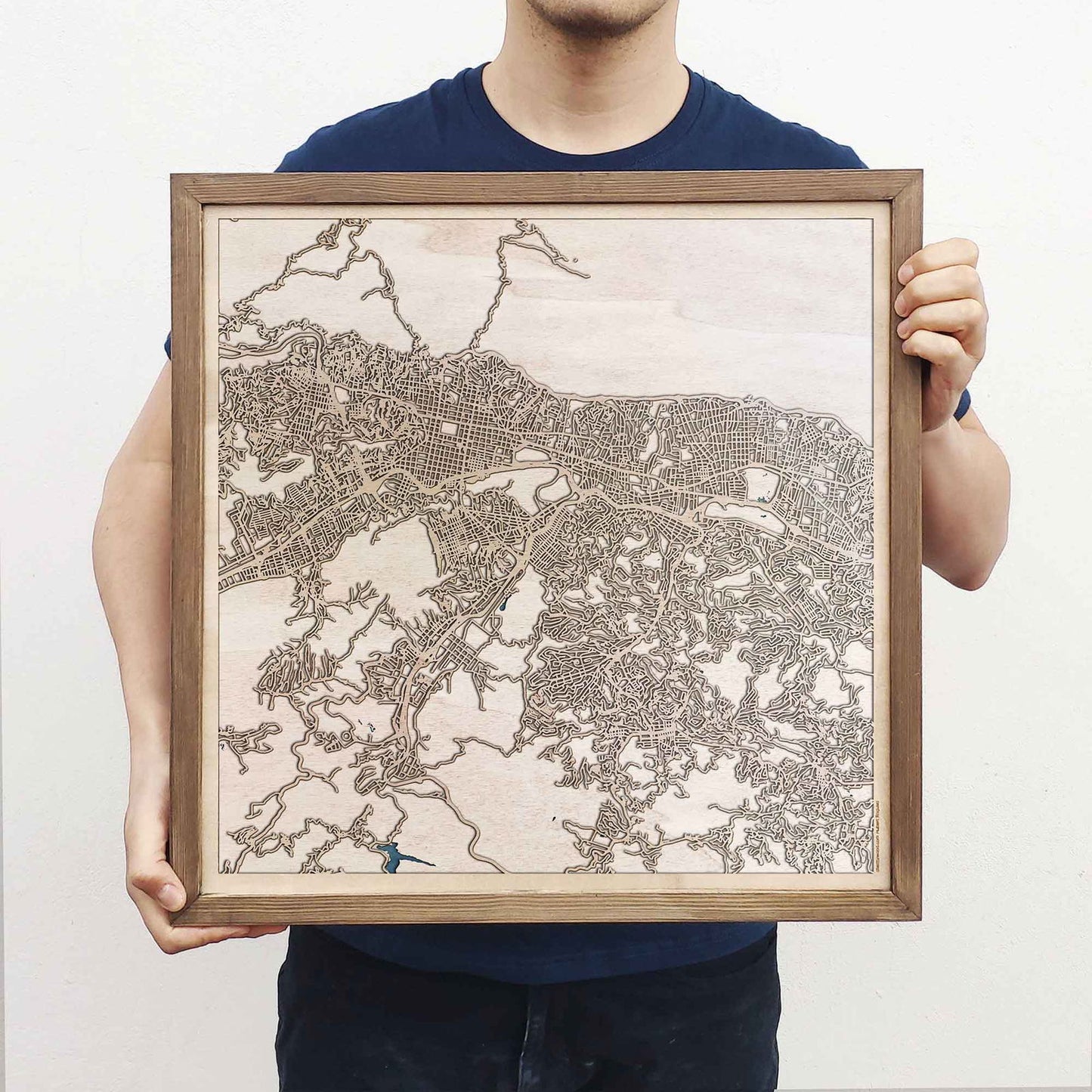 Caracas Wooden Map by CityWood - Custom Wood Map Art - Unique Laser Cut Engraved - Anniversary Gift