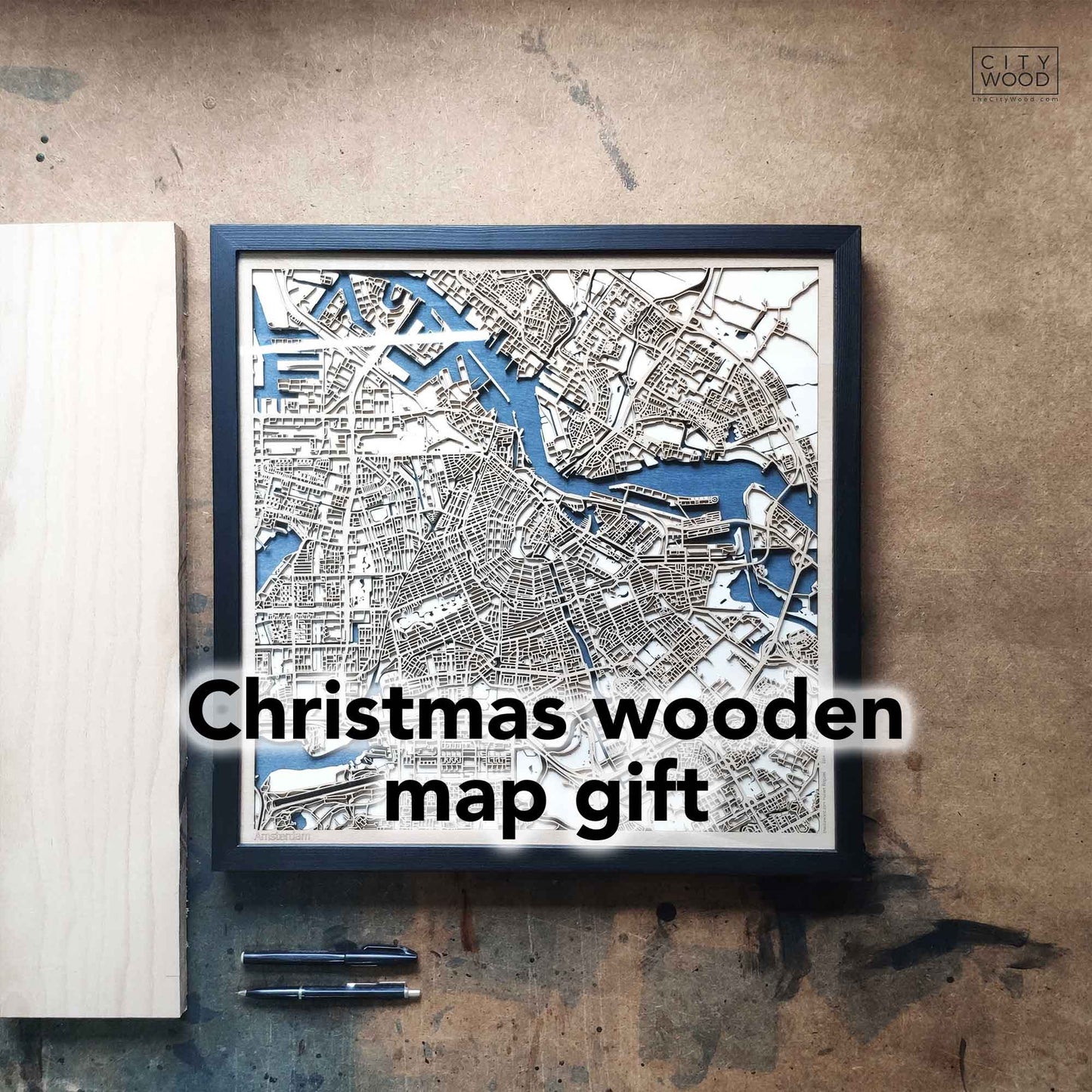 Weihnachtsgeschenk aus Holzkarte