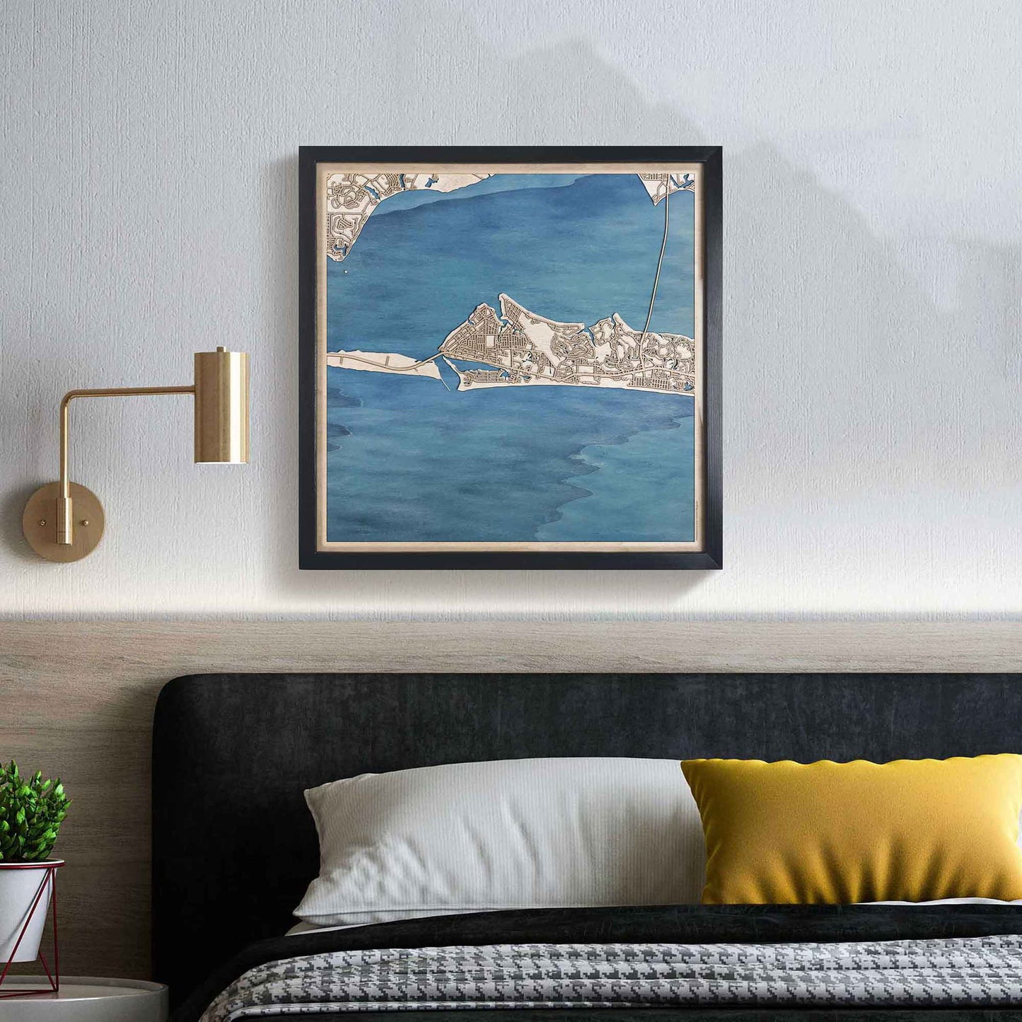 Destin Wooden Map by CityWood - Custom Wood Map Art - Unique Laser Cut Engraved - Anniversary Gift