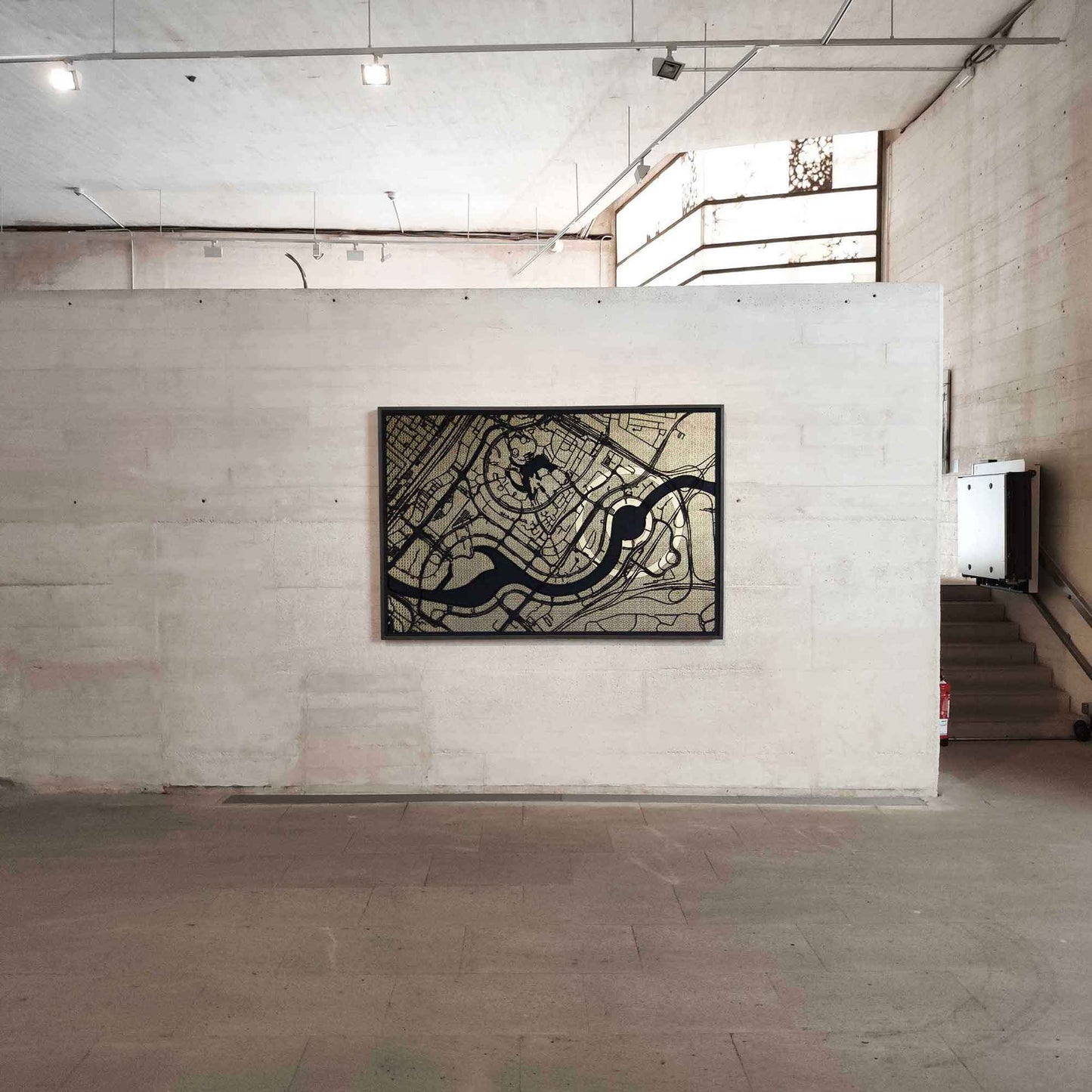 Dubai Map Wall Art – Custom Laser-Cut Design in Black & Gold