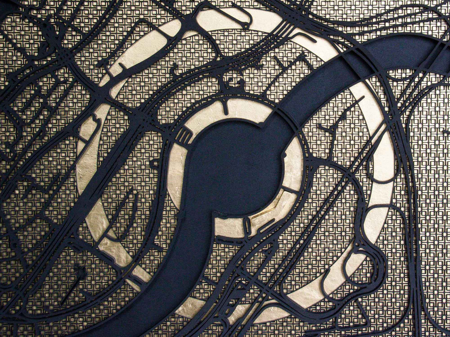 Dubai Map Wall Art – Custom Laser-Cut Design in Black & Gold