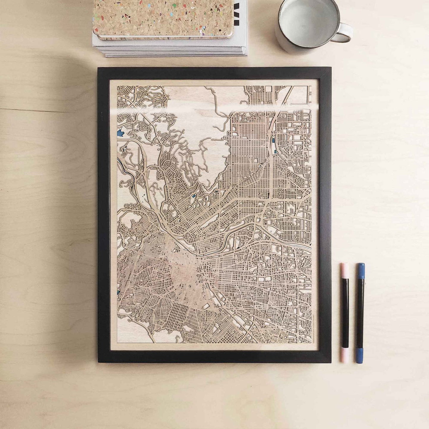 El Paso Wooden Map by CityWood - Custom Wood Map Art - Unique Laser Cut Engraved - Anniversary Gift