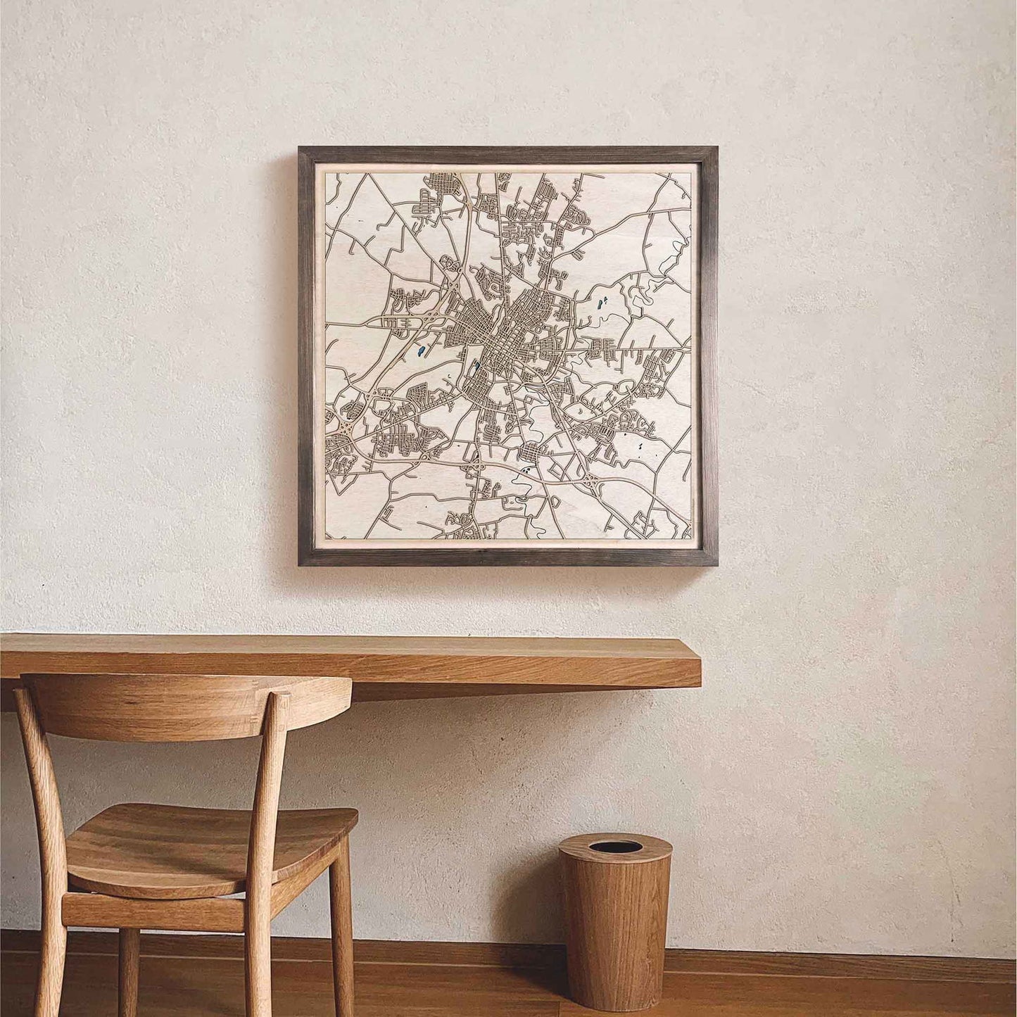Hagerstown Wooden Map by CityWood - Custom Wood Map Art - Unique Laser Cut Engraved - Anniversary Gift