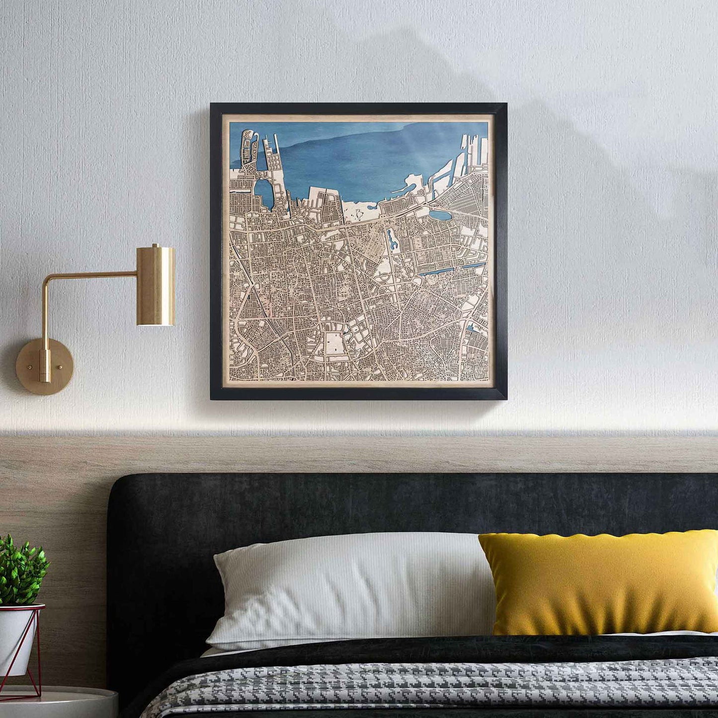 Jakarta Wooden Map by CityWood - Custom Wood Map Art - Unique Laser Cut Engraved - Anniversary Gift