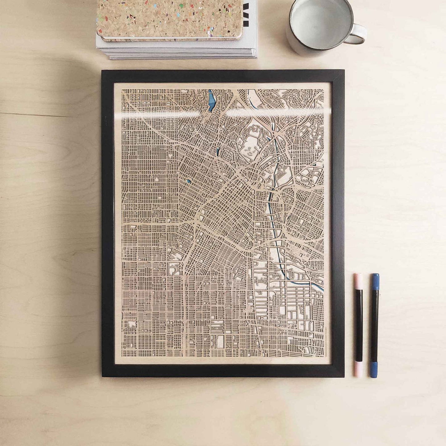 Los Angeles Wooden Map by CityWood - Custom Wood Map Art - Unique Laser Cut Engraved - Anniversary Gift