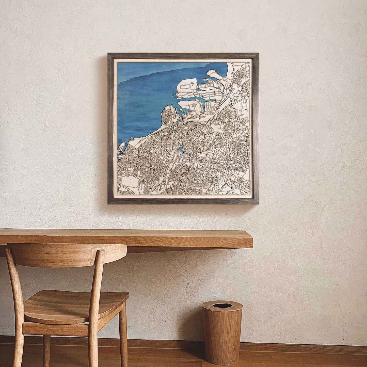 Malmo Wooden Map by CityWood - Custom Wood Map Art - Unique Laser Cut Engraved - Anniversary Gift