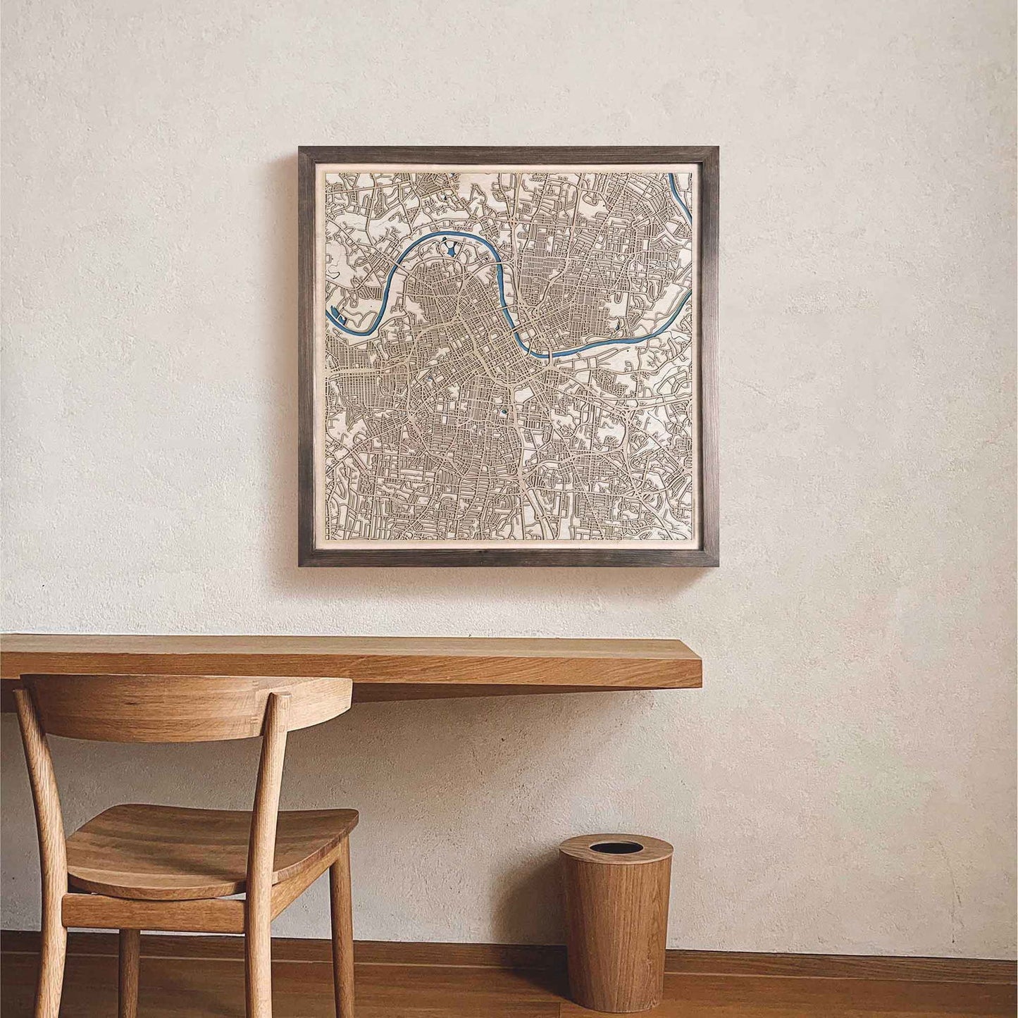 Nashville Wooden Map by CityWood - Custom Wood Map Art - Unique Laser Cut Engraved - Anniversary Gift
