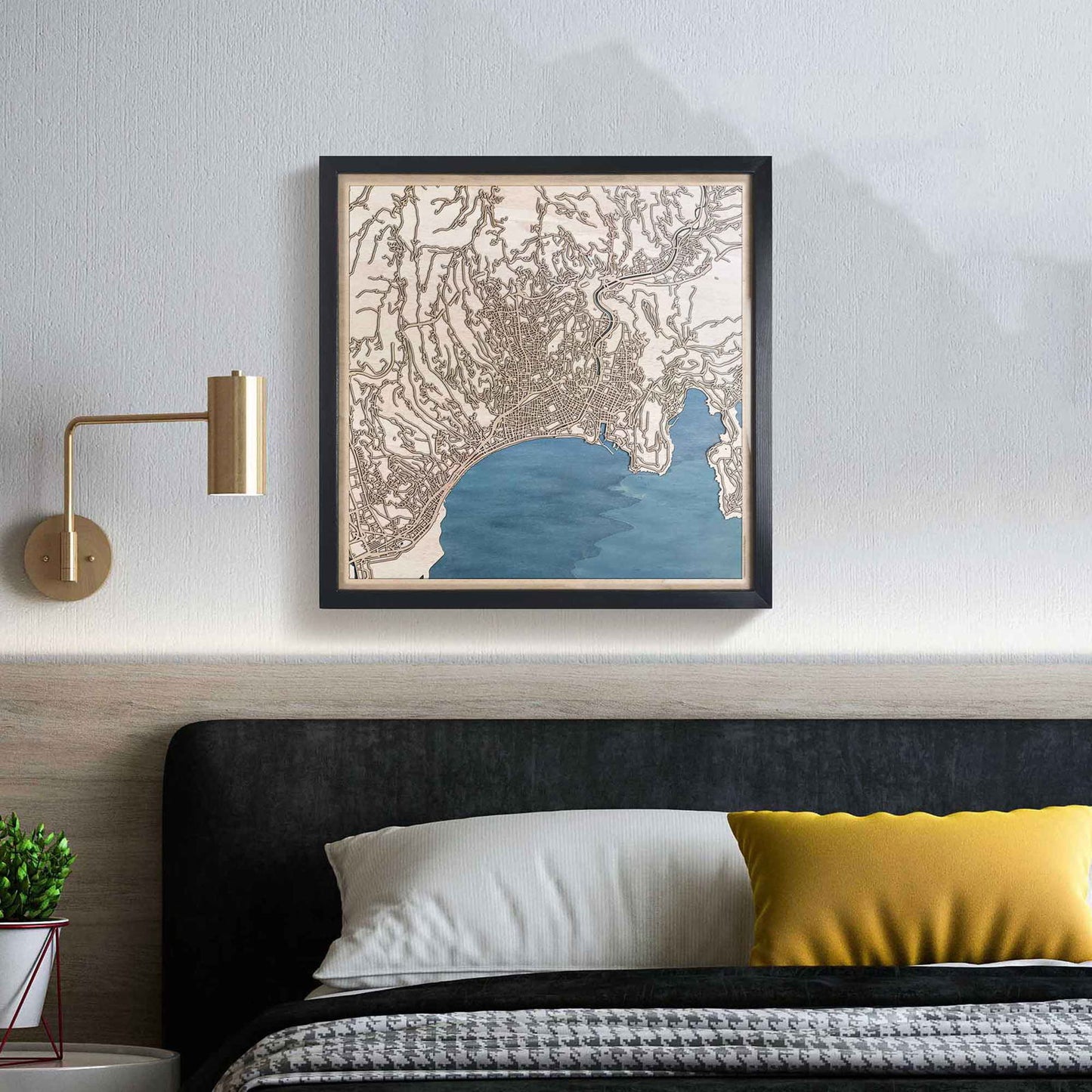 Nice Wooden Map by CityWood - Custom Wood Map Art - Unique Laser Cut Engraved - Anniversary Gift