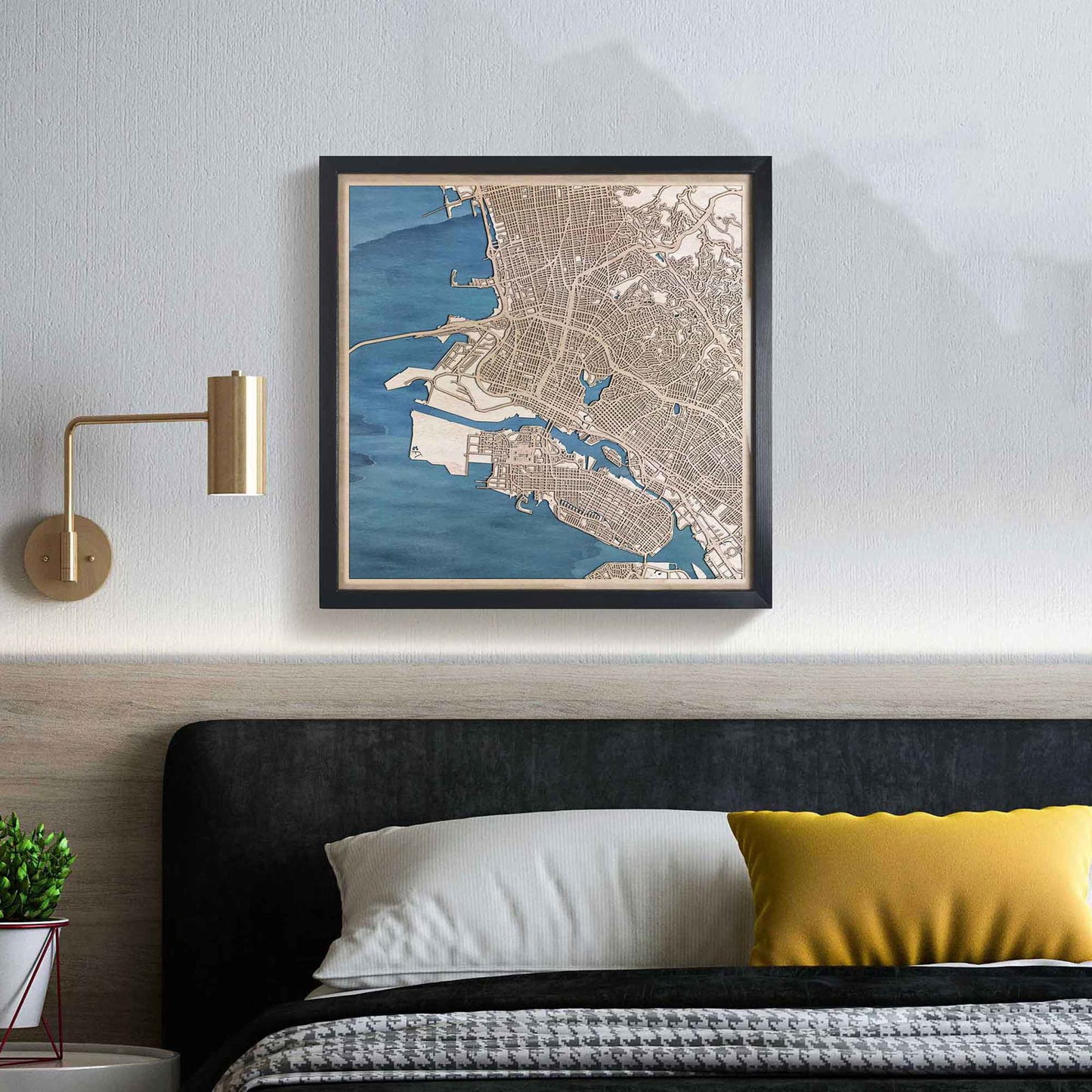 Oakland Wooden Map by CityWood - Custom Wood Map Art - Unique Laser Cut Engraved - Anniversary Gift