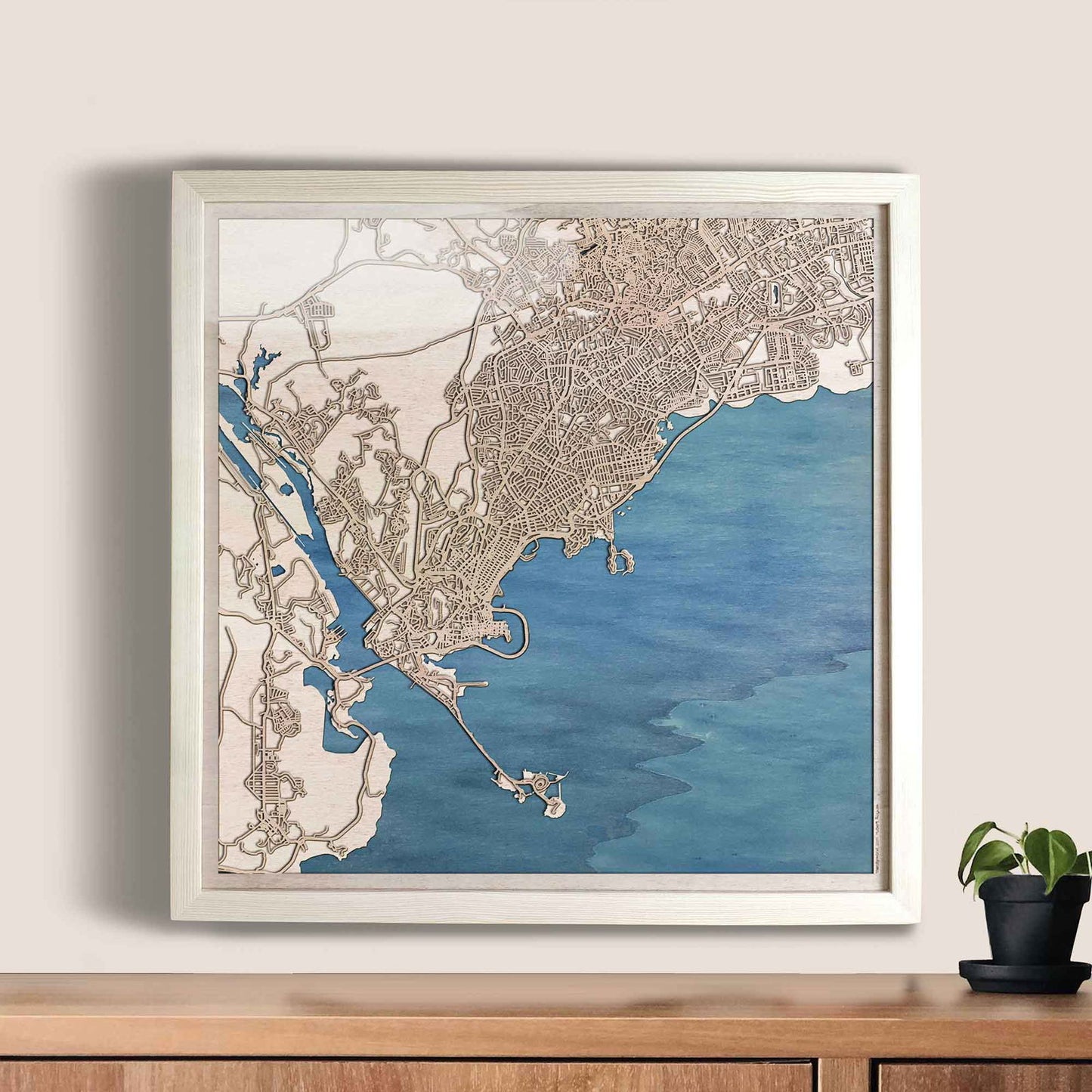 Panama Wooden Map by CityWood - Custom Wood Map Art - Unique Laser Cut Engraved - Anniversary Gift