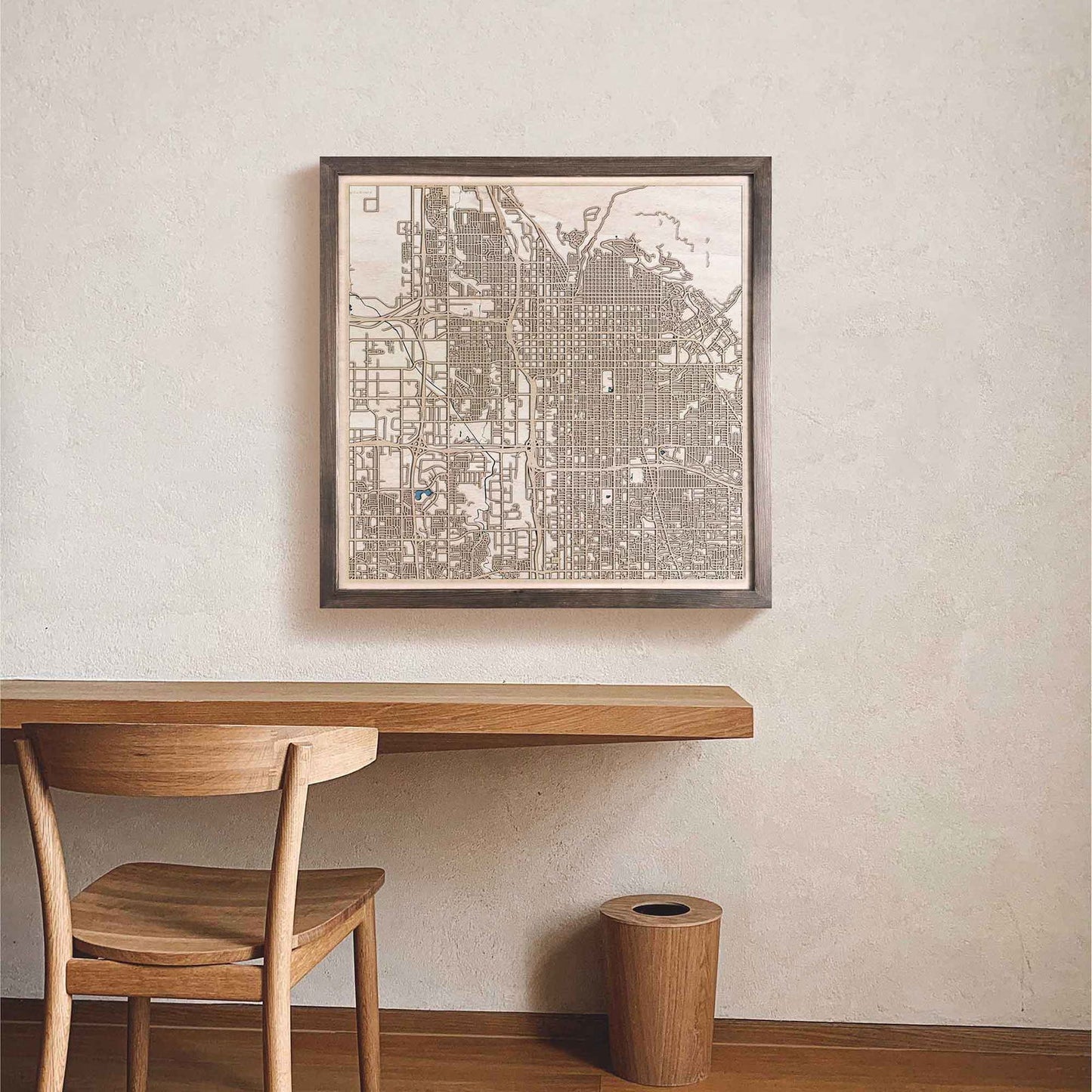 Salt Lake City Wooden Map by CityWood - Custom Wood Map Art - Unique Laser Cut Engraved - Anniversary Gift