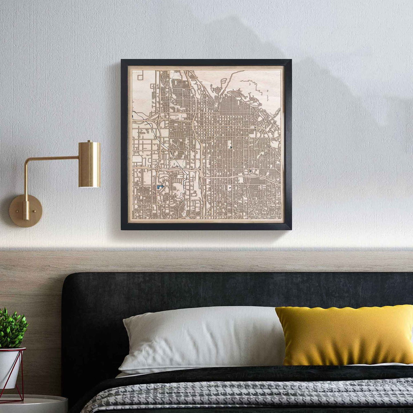 Salt Lake City Wooden Map by CityWood - Custom Wood Map Art - Unique Laser Cut Engraved - Anniversary Gift