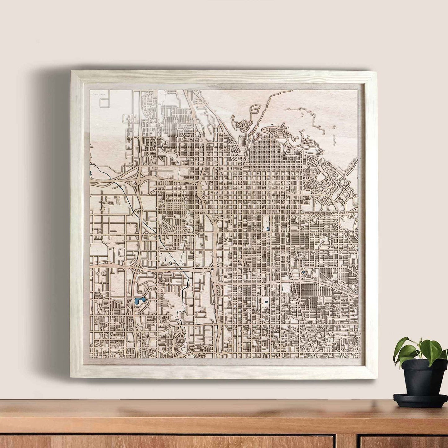 Salt Lake City Wooden Map by CityWood - Custom Wood Map Art - Unique Laser Cut Engraved - Anniversary Gift