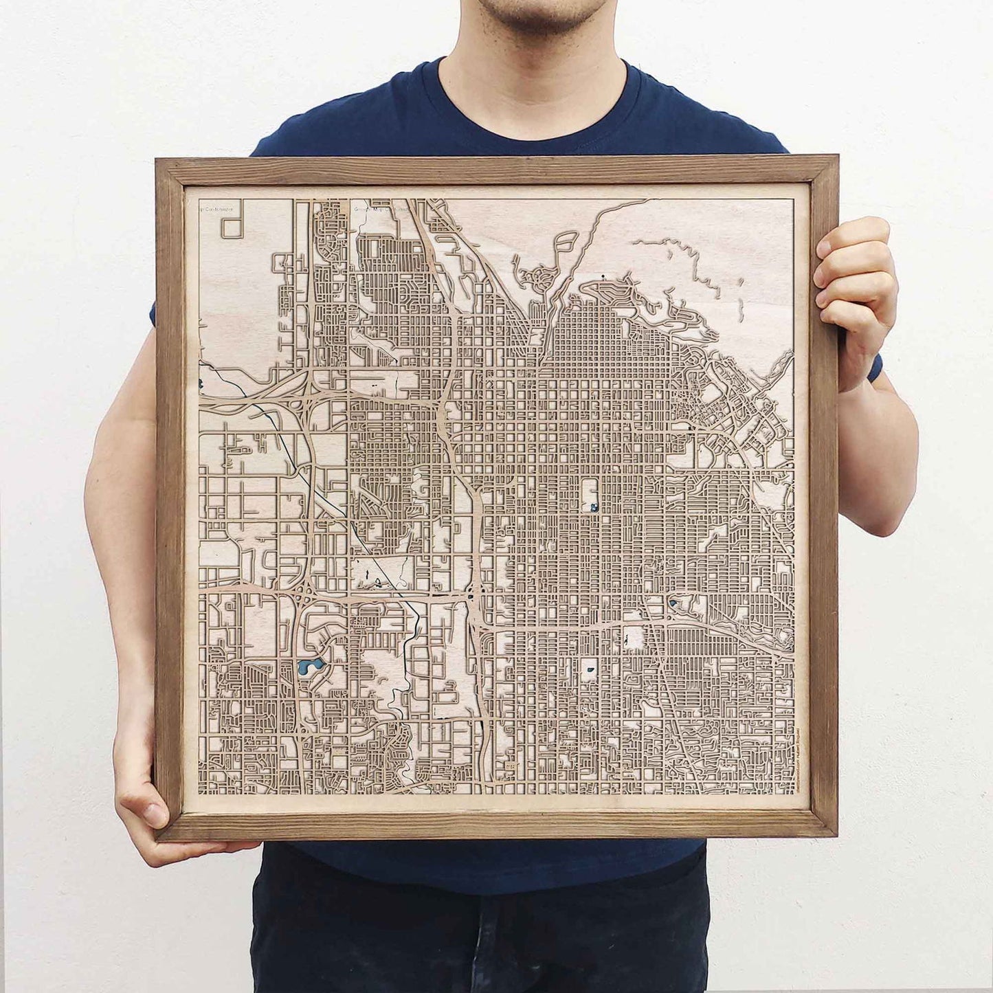 Salt Lake City Wooden Map by CityWood - Custom Wood Map Art - Unique Laser Cut Engraved - Anniversary Gift