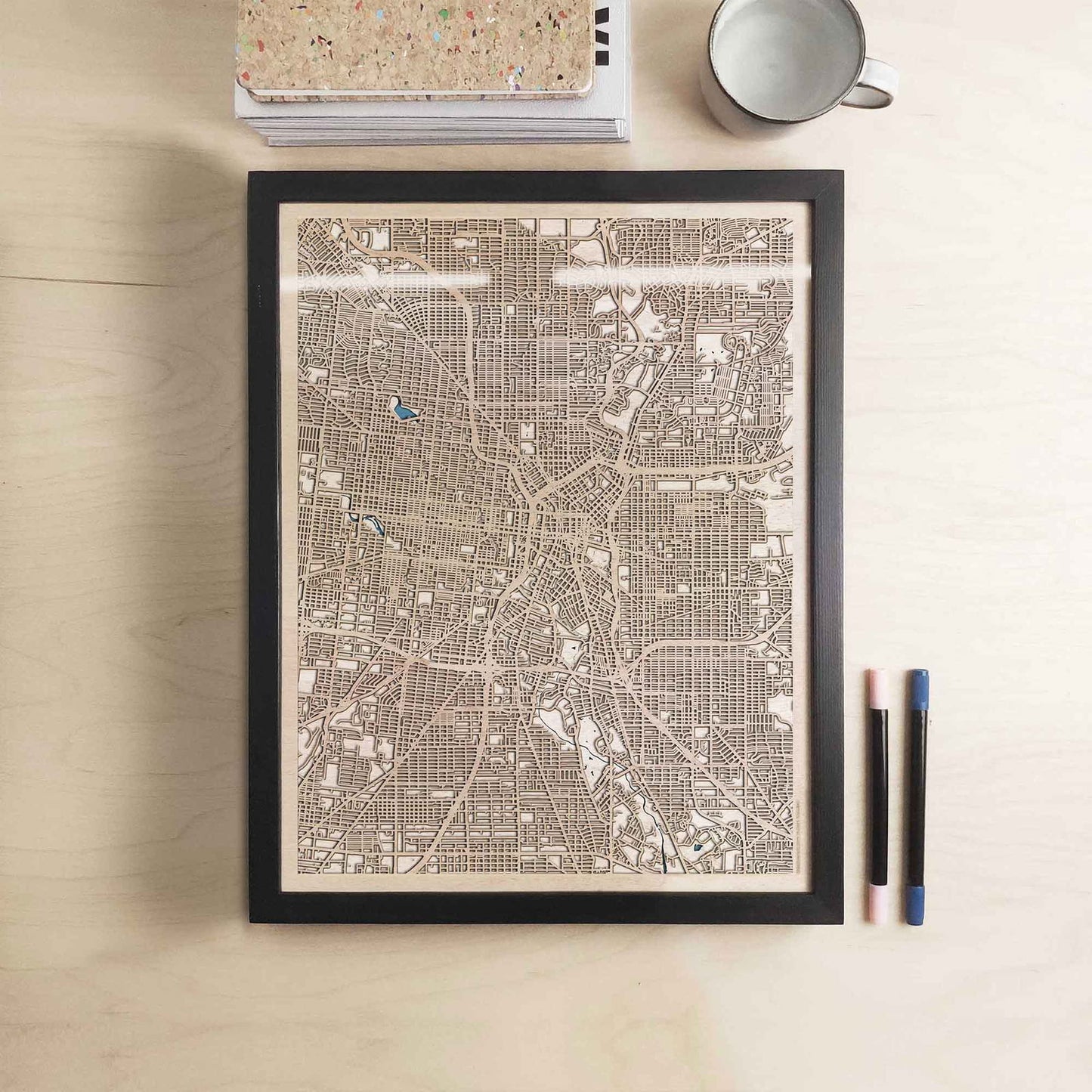 San Antonio Wooden Map by CityWood - Custom Wood Map Art - Unique Laser Cut Engraved - Anniversary Gift