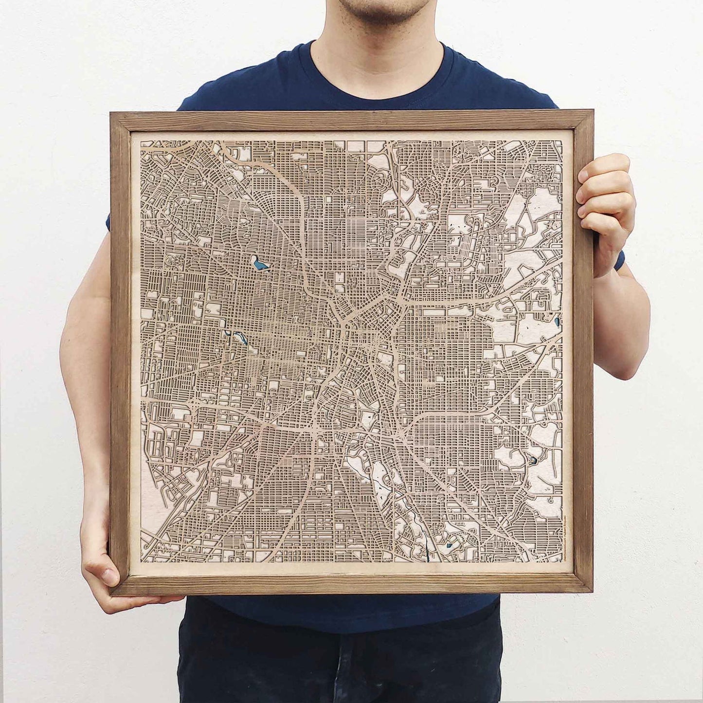 San Antonio Wooden Map by CityWood - Custom Wood Map Art - Unique Laser Cut Engraved - Anniversary Gift