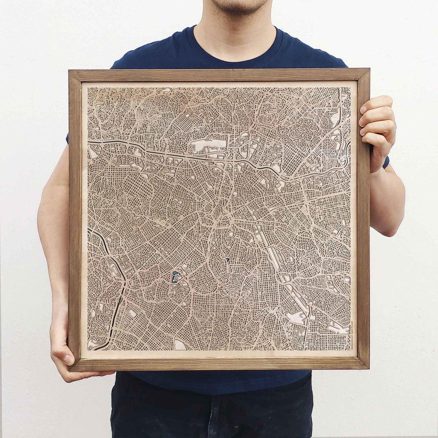 Sao Paulo Wooden Map by CityWood - Custom Wood Map Art - Unique Laser Cut Engraved - Anniversary Gift