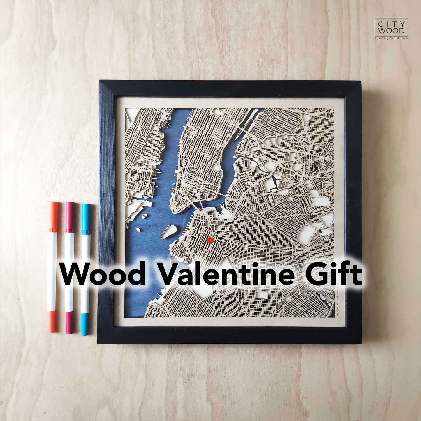Holz Valentinstag Geschenk