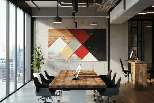 How to decorate an office wall