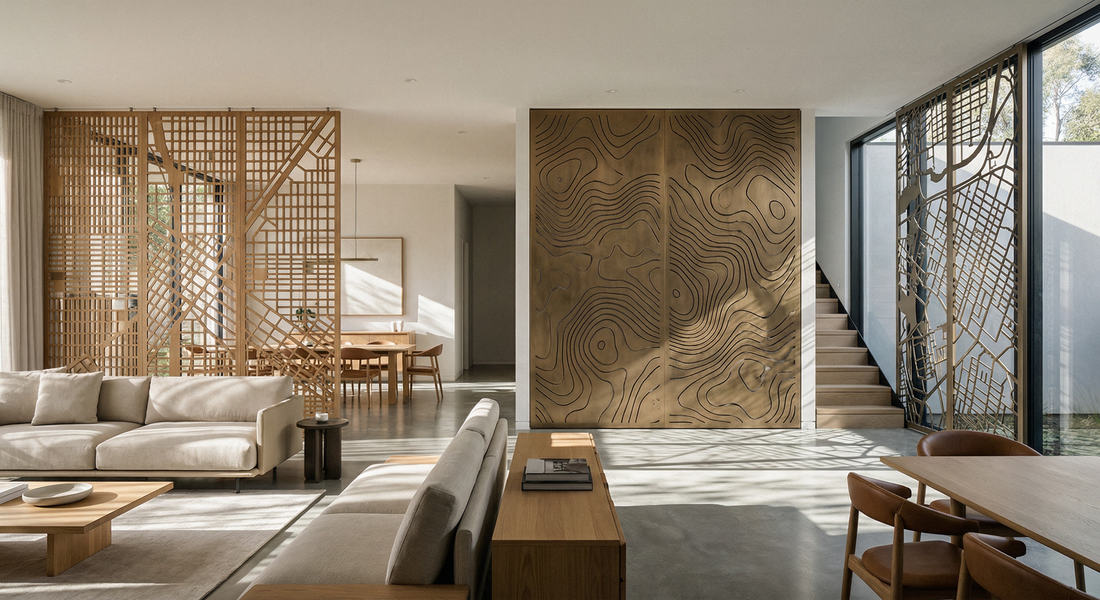 Where can laser cut panels be used in home or office spaces