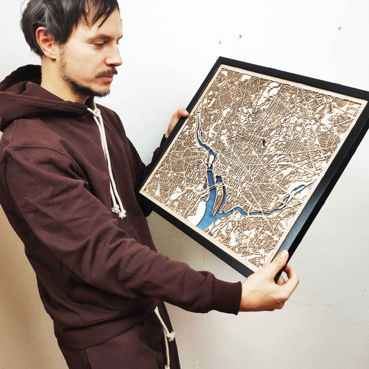 Elevate Your Gifting: 3D Wood Art Maps of Beloved Cities City Gift