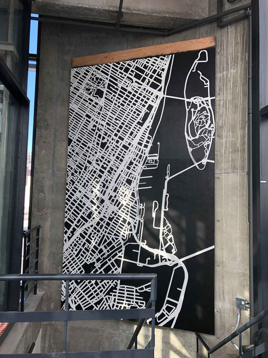 Montreal Map Project: A Striking Laser-Cut Wooden Artwork