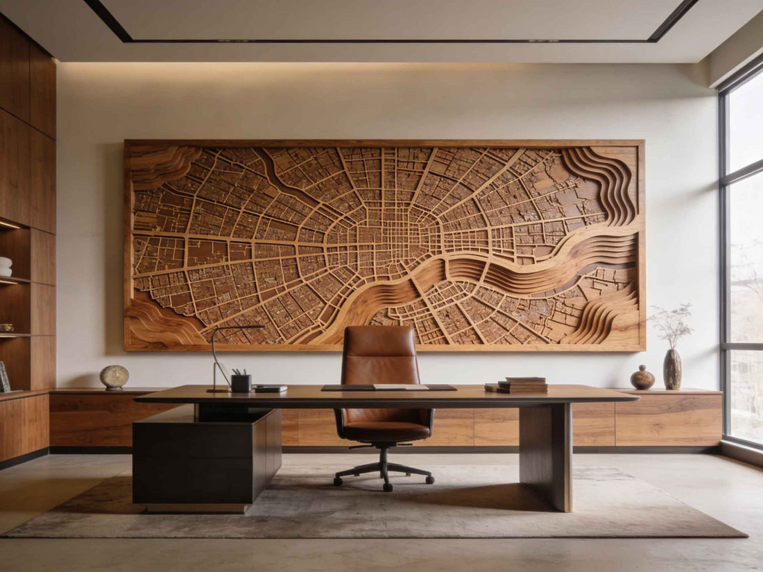 Why Do Modern Professionals Choose Premium Map Wall Art