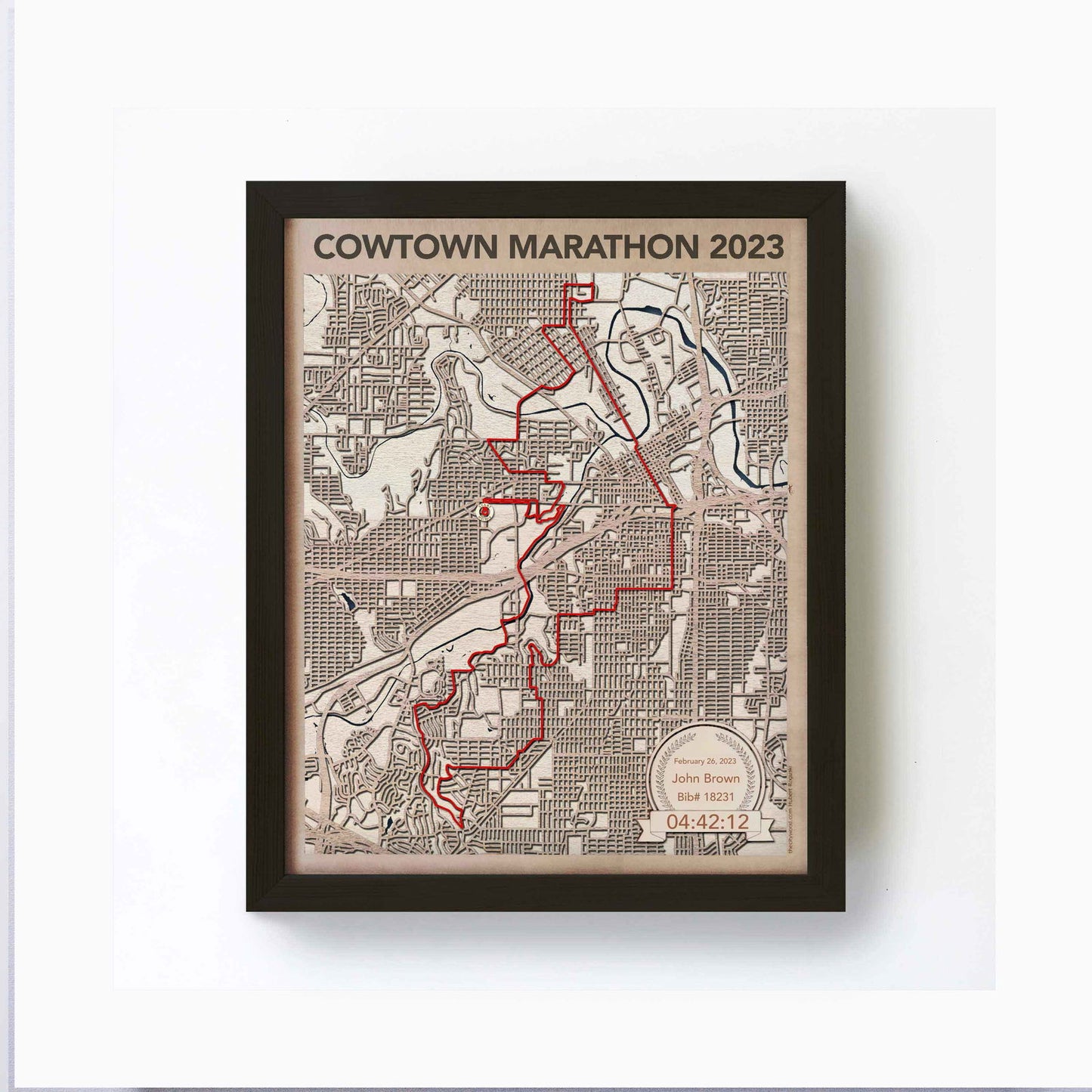 Cowtown Marathon Holzkarte