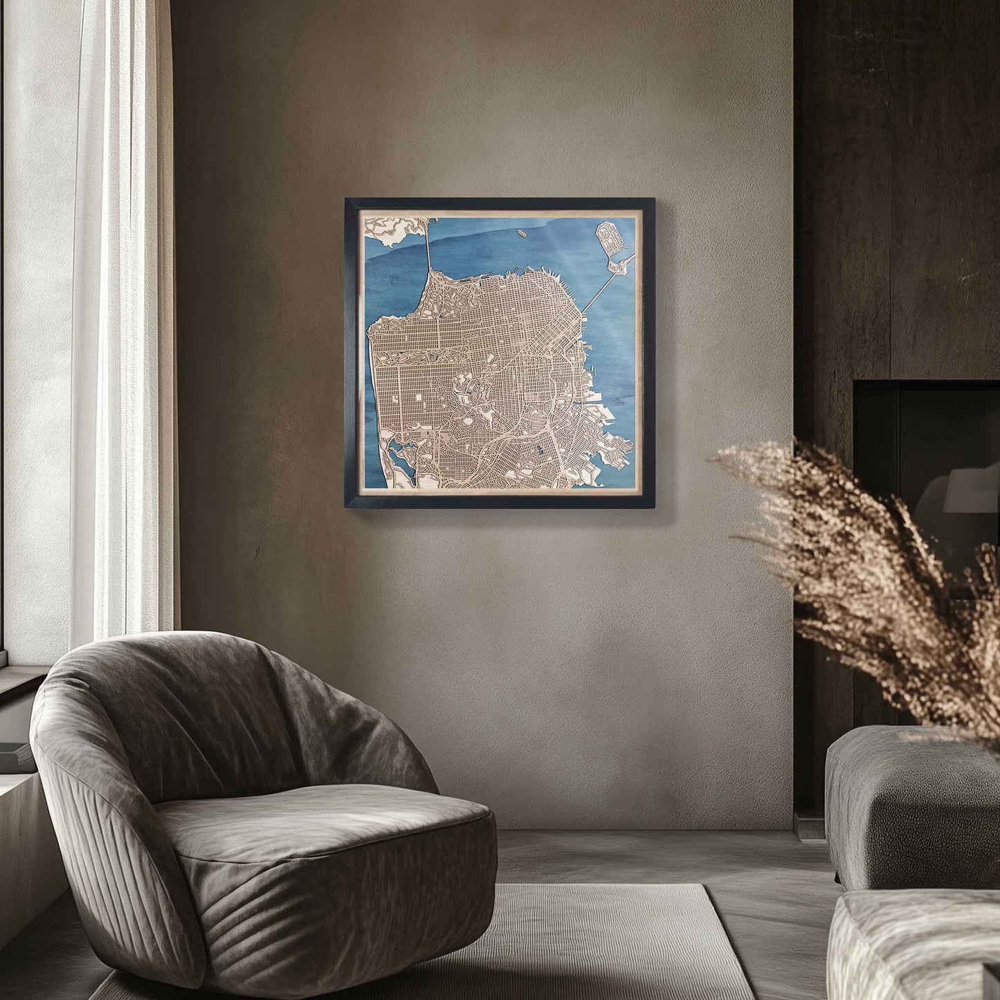A stunning 3D laser cut map of San Francisco, perfect for decor or gifts.