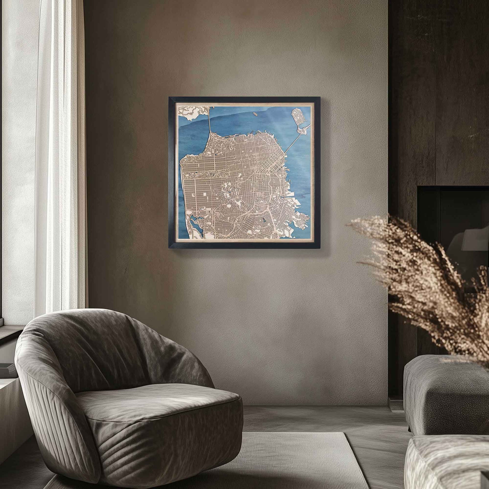 A stunning 3D laser cut map of San Francisco, perfect for decor or gifts.