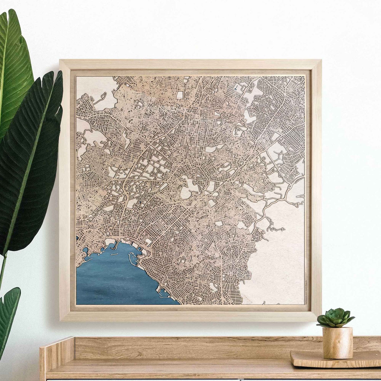 Athens Wooden Map by CityWood - Custom Wood Map Art - Unique Laser Cut Engraved - Anniversary Gift