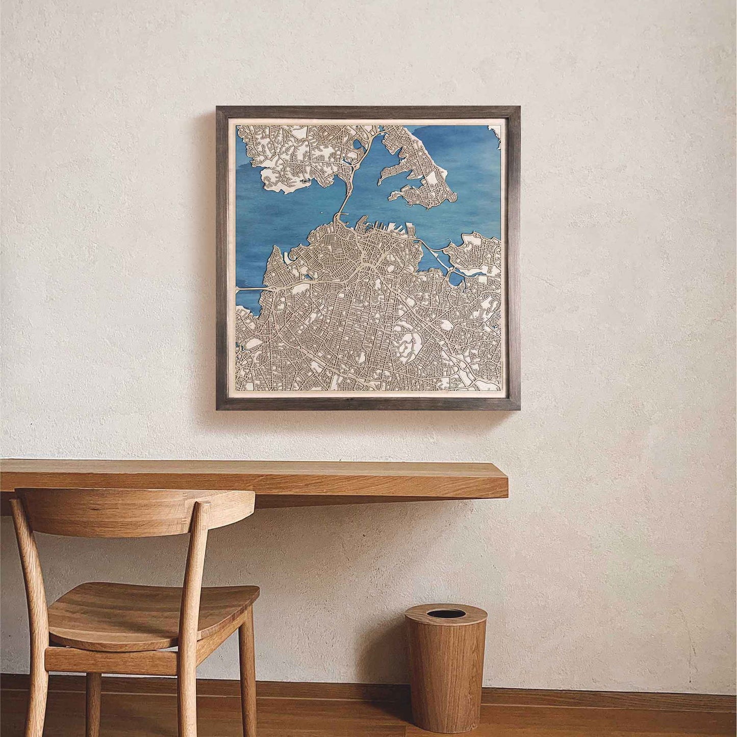 Auckland Wooden Map by CityWood - Custom Wood Map Art - Unique Laser Cut Engraved - Anniversary Gift