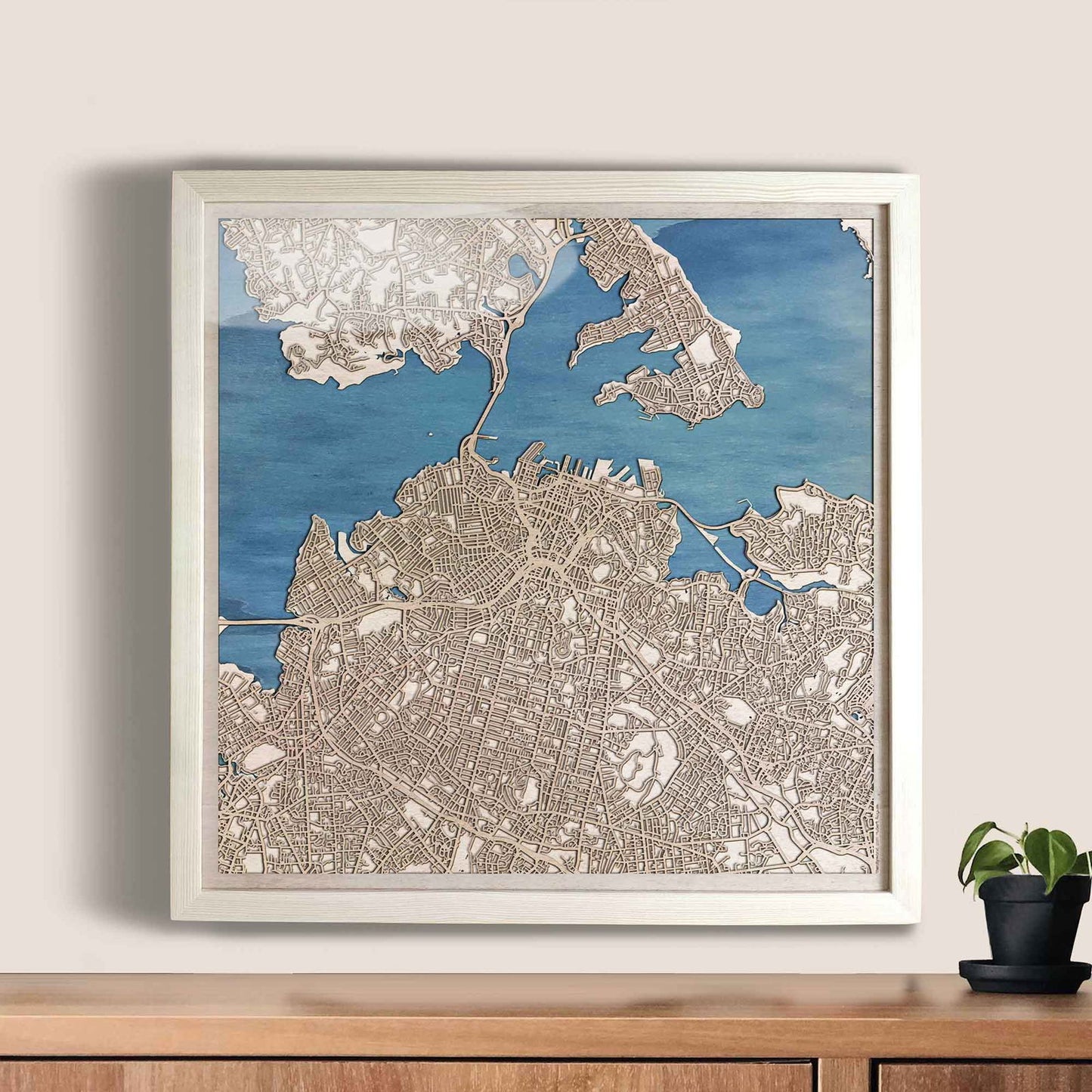 Auckland Wooden Map by CityWood - Custom Wood Map Art - Unique Laser Cut Engraved - Anniversary Gift