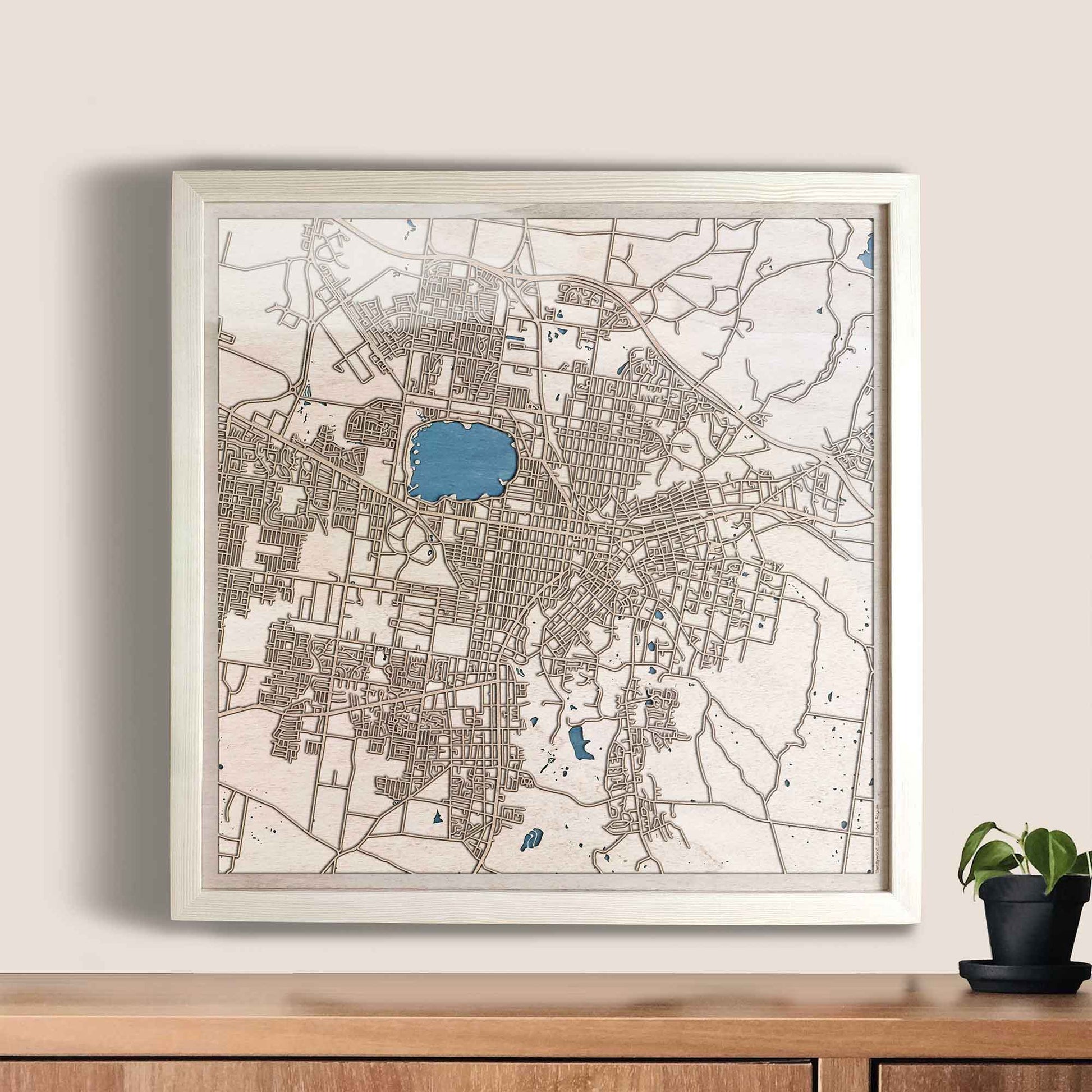 Ballarat Wooden Map by CityWood - Custom Wood Map Art - Unique Laser Cut Engraved - Anniversary Gift