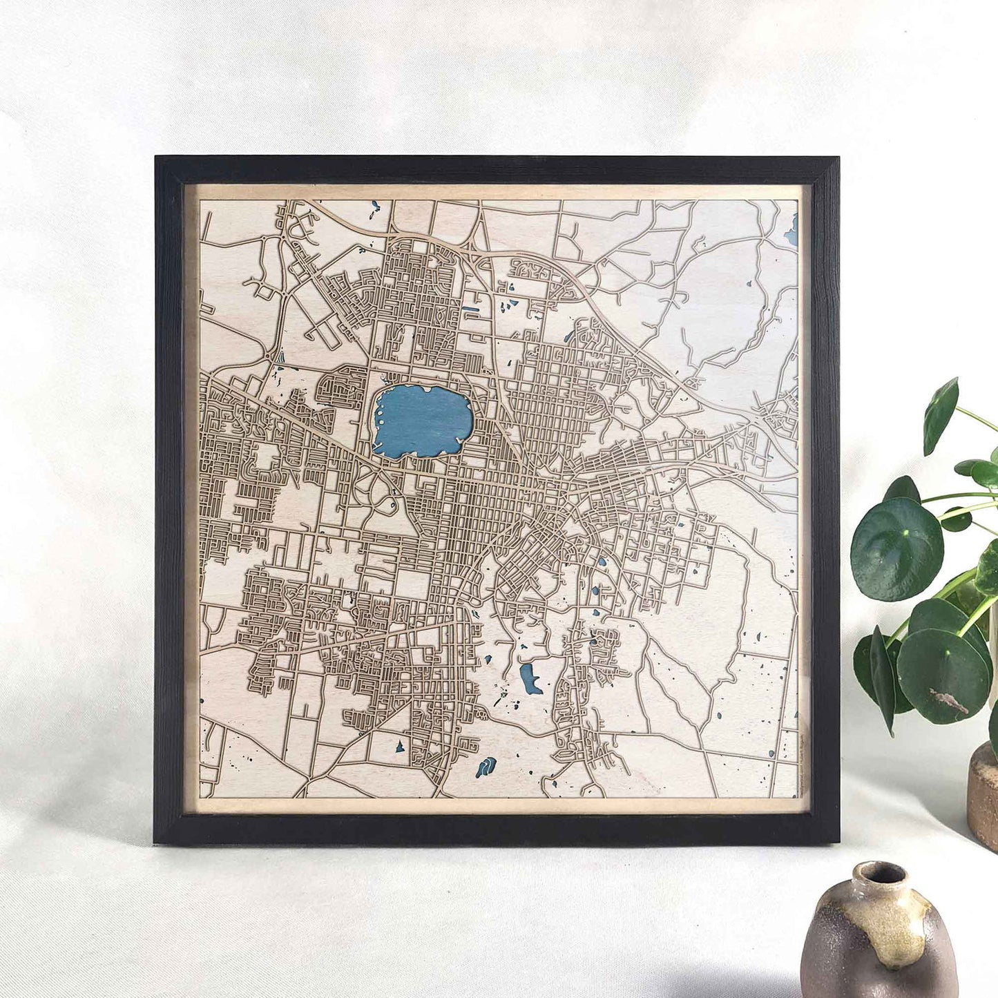 Ballarat Wooden Map by CityWood - Custom Wood Map Art - Unique Laser Cut Engraved - Anniversary Gift