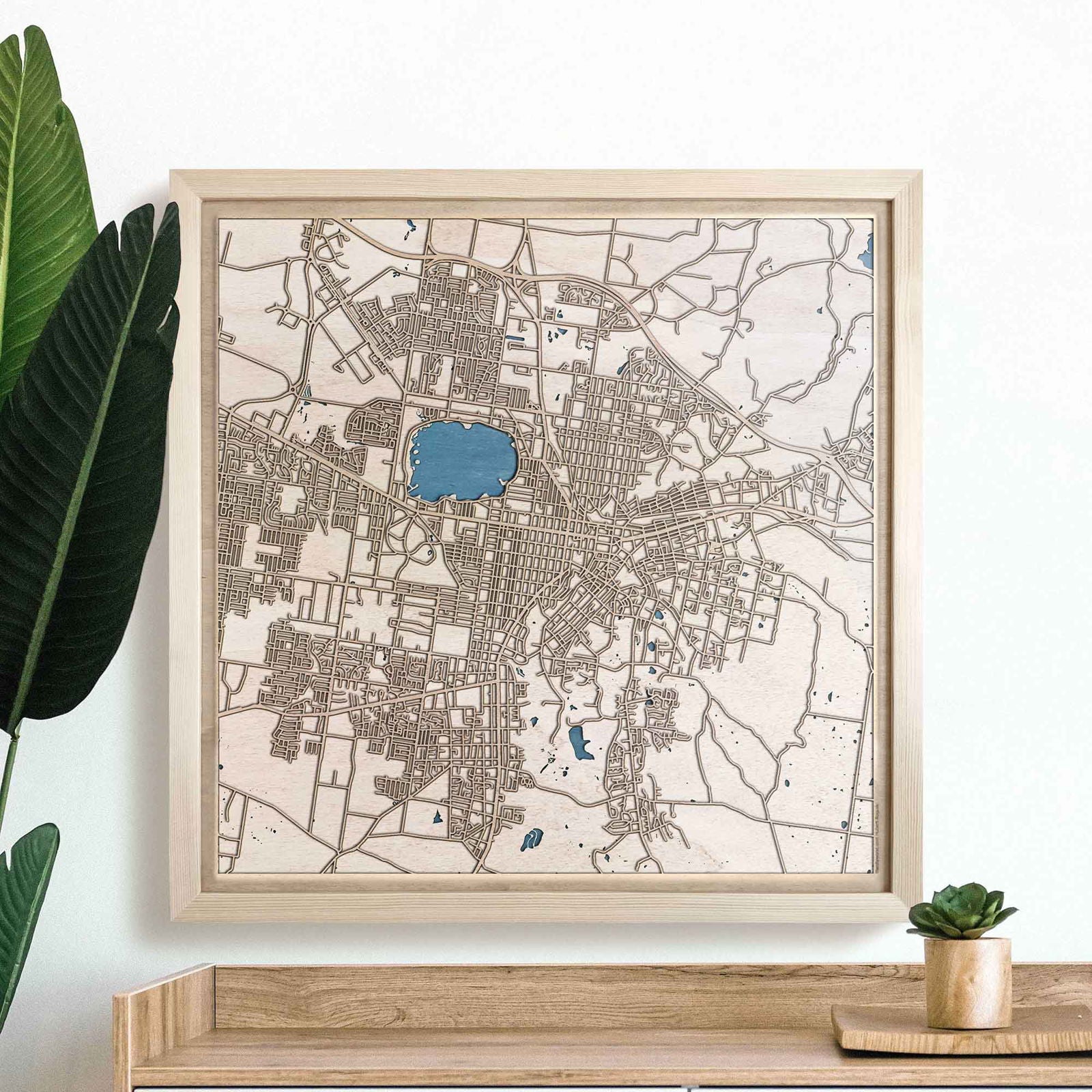 Ballarat Wooden Map by CityWood - Custom Wood Map Art - Unique Laser Cut Engraved - Anniversary Gift