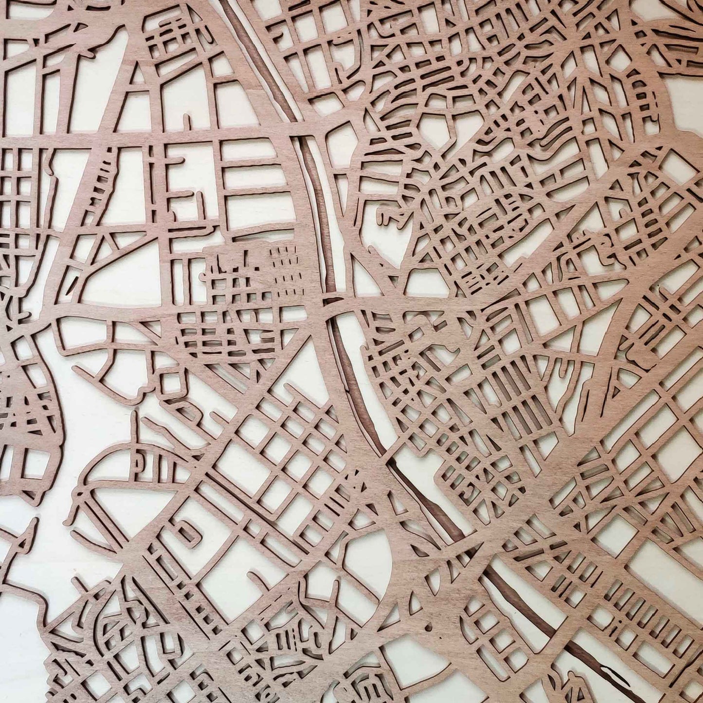 Barcelona - Wooden Map Wall Art by CityWood - Custom Wood Map Art - Unique Laser Cut Engraved - Anniversary Gift