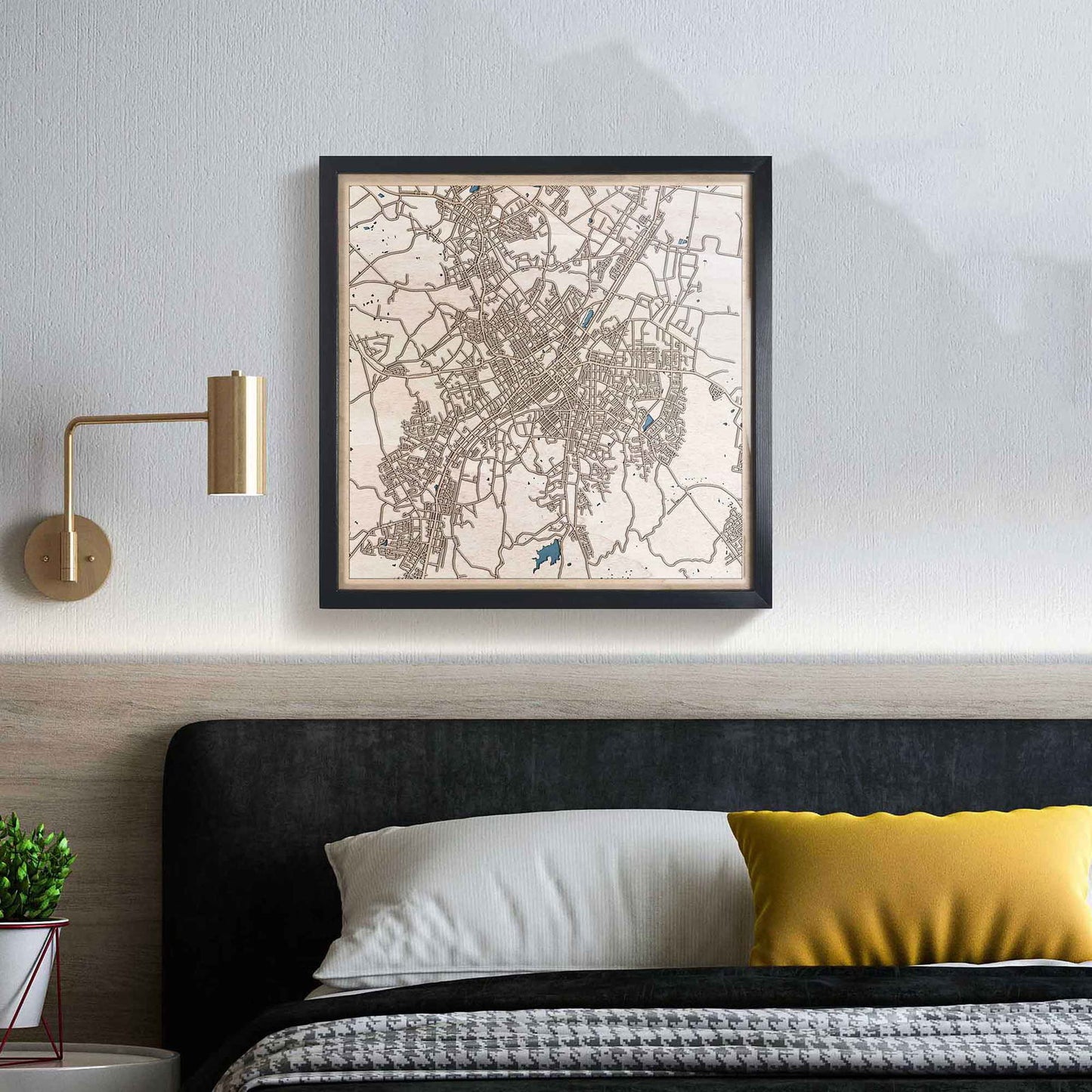 Bendigo Wooden Map by CityWood - Custom Wood Map Art - Unique Laser Cut Engraved - Anniversary Gift