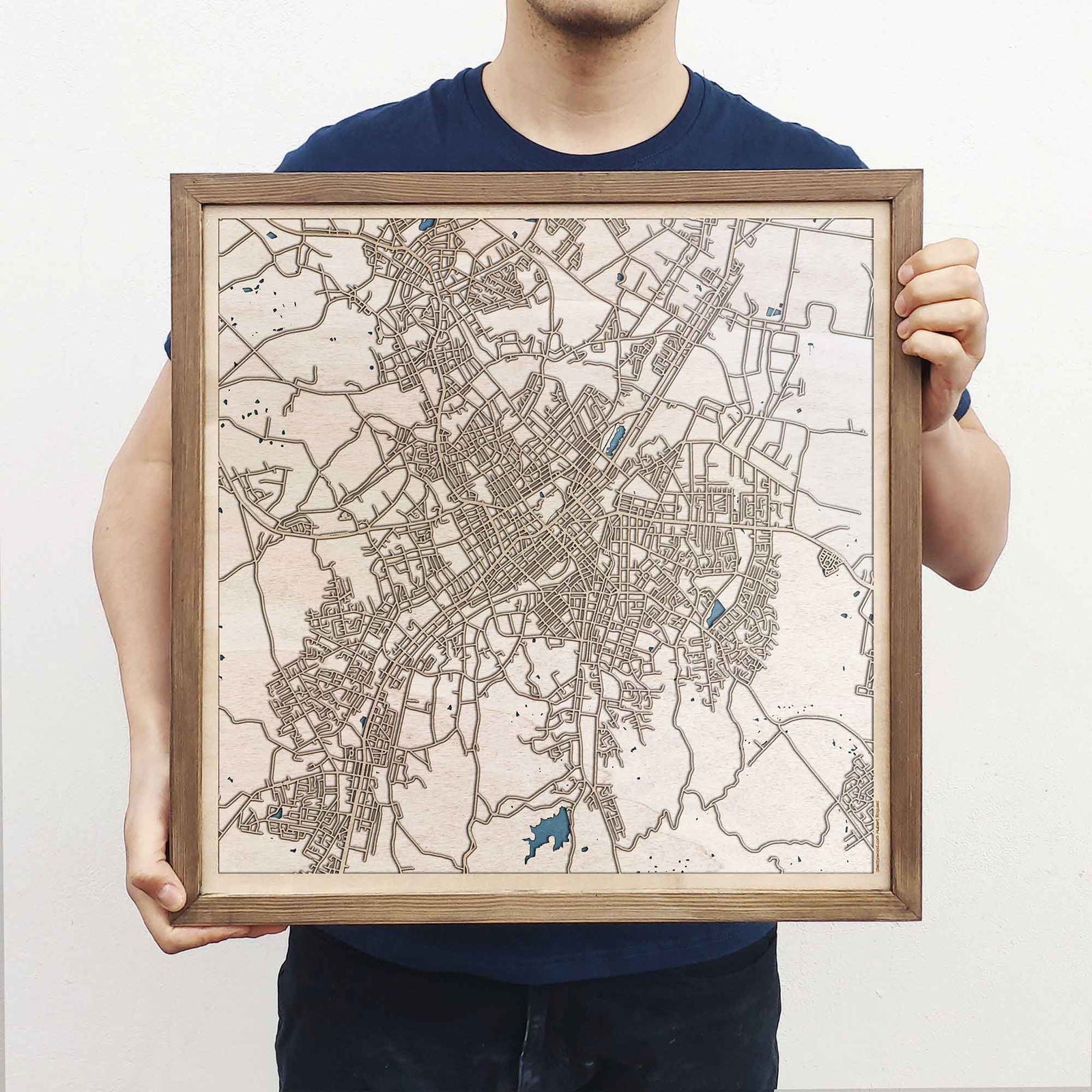 Bendigo Wooden Map by CityWood - Custom Wood Map Art - Unique Laser Cut Engraved - Anniversary Gift