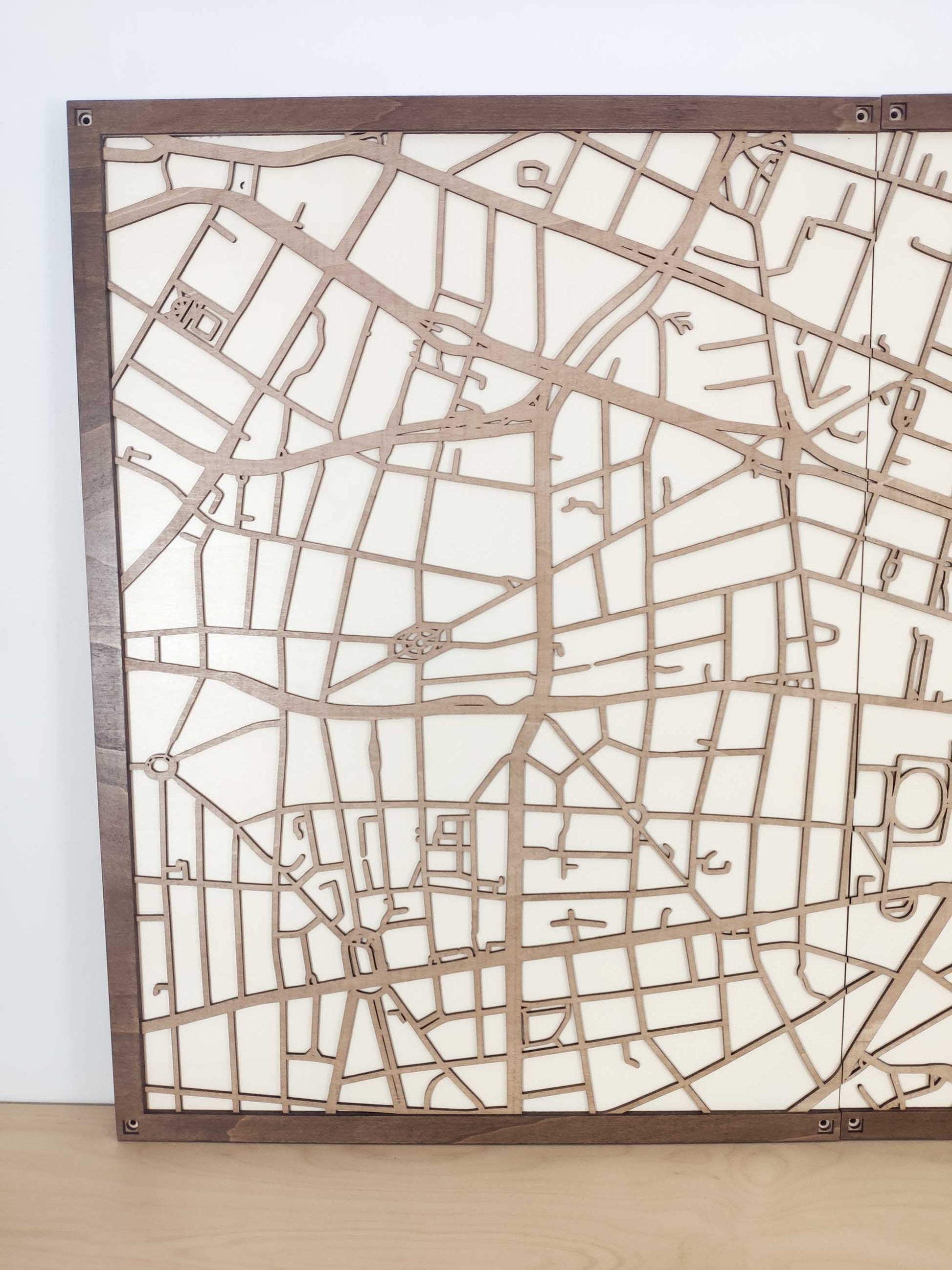 Berlin Hotel - Laser-Cut Wooden Panel Map Wall Art