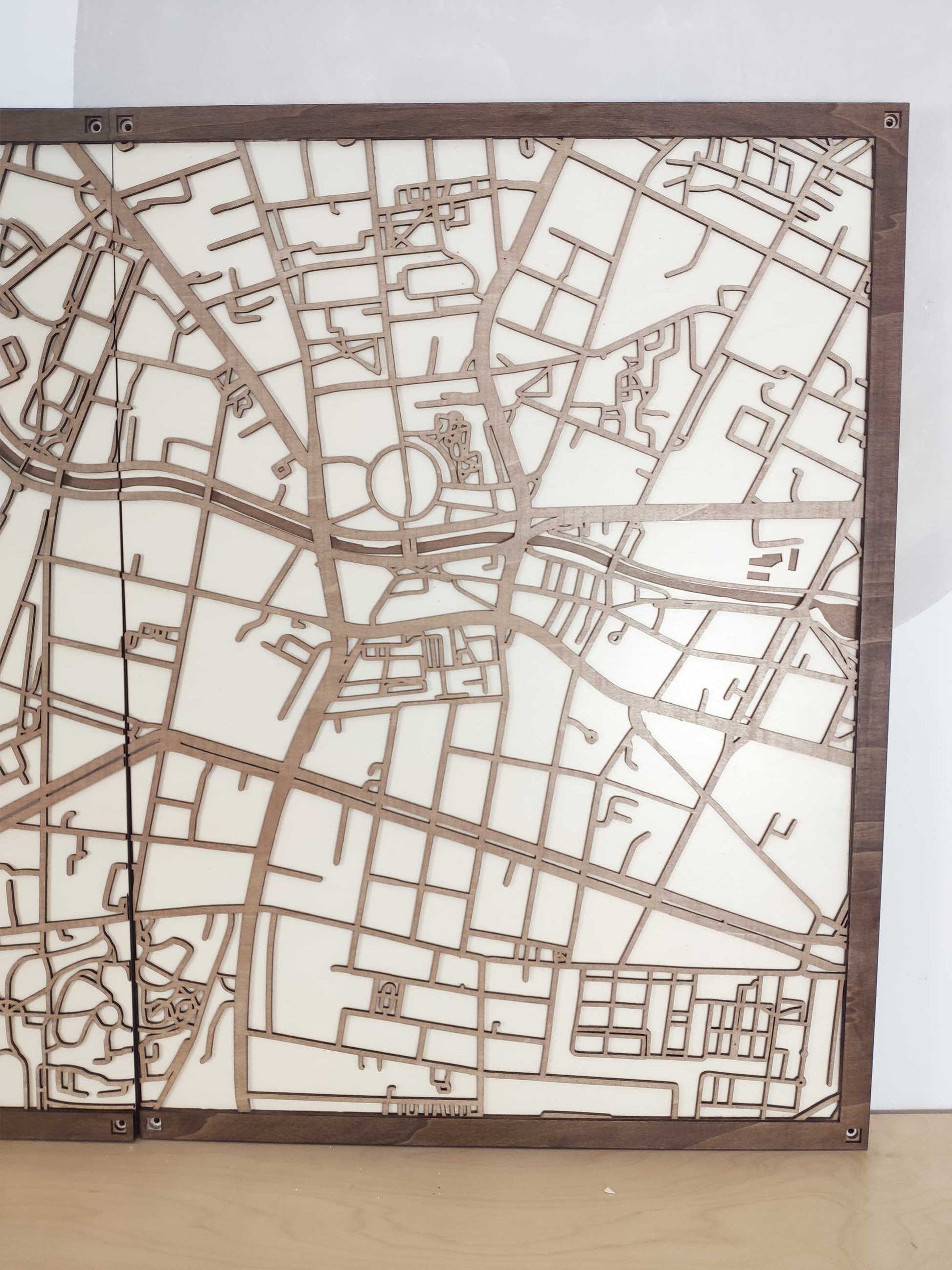 Berlin Hotel - Laser-Cut Wooden Panel Map Wall Art