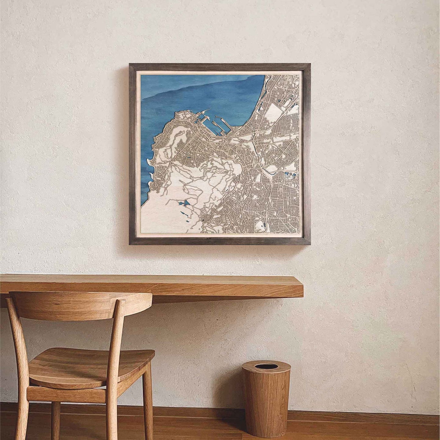 Cape Town Wooden Map by CityWood - Custom Wood Map Art - Unique Laser Cut Engraved - Anniversary Gift