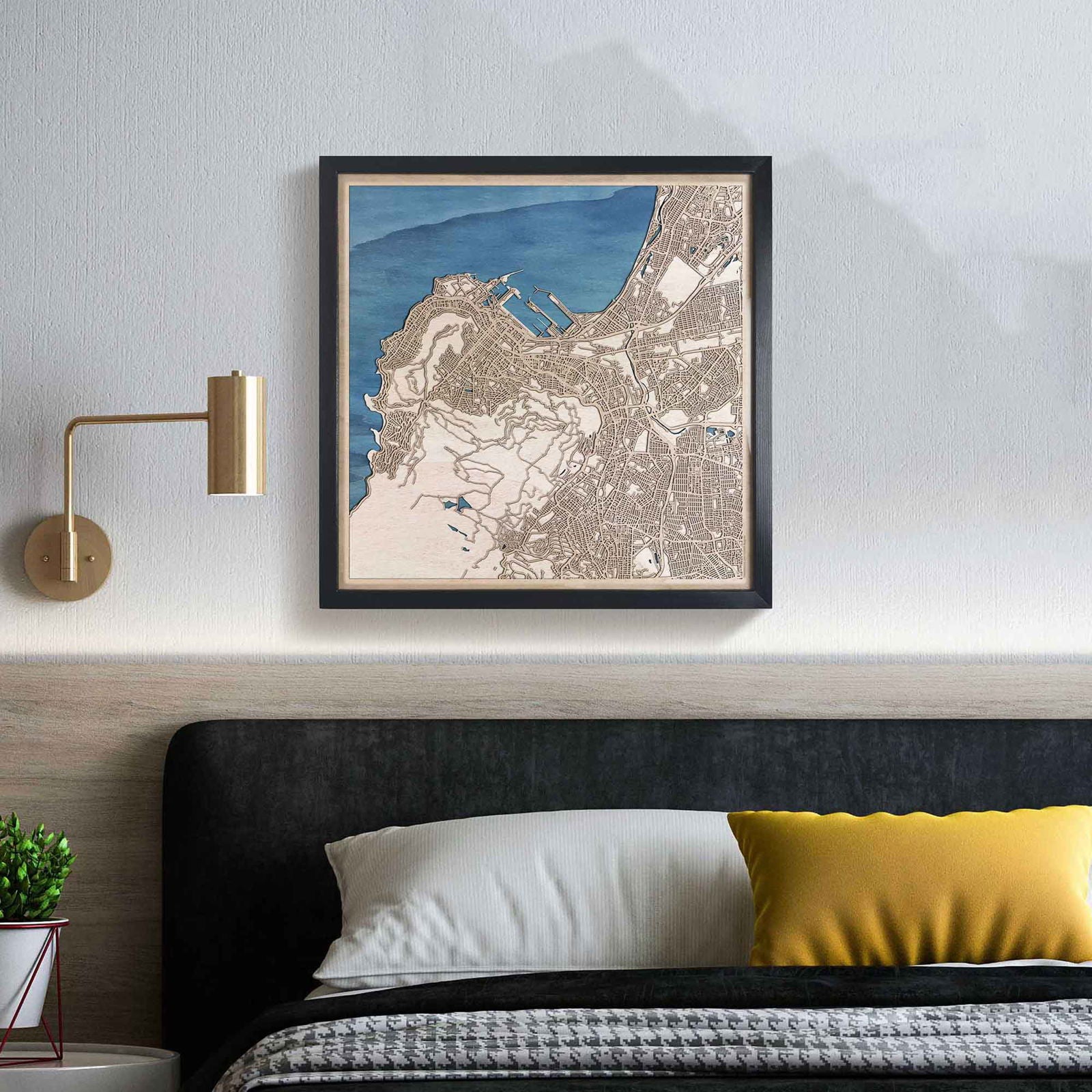 Cape Town Wooden Map by CityWood - Custom Wood Map Art - Unique Laser Cut Engraved - Anniversary Gift